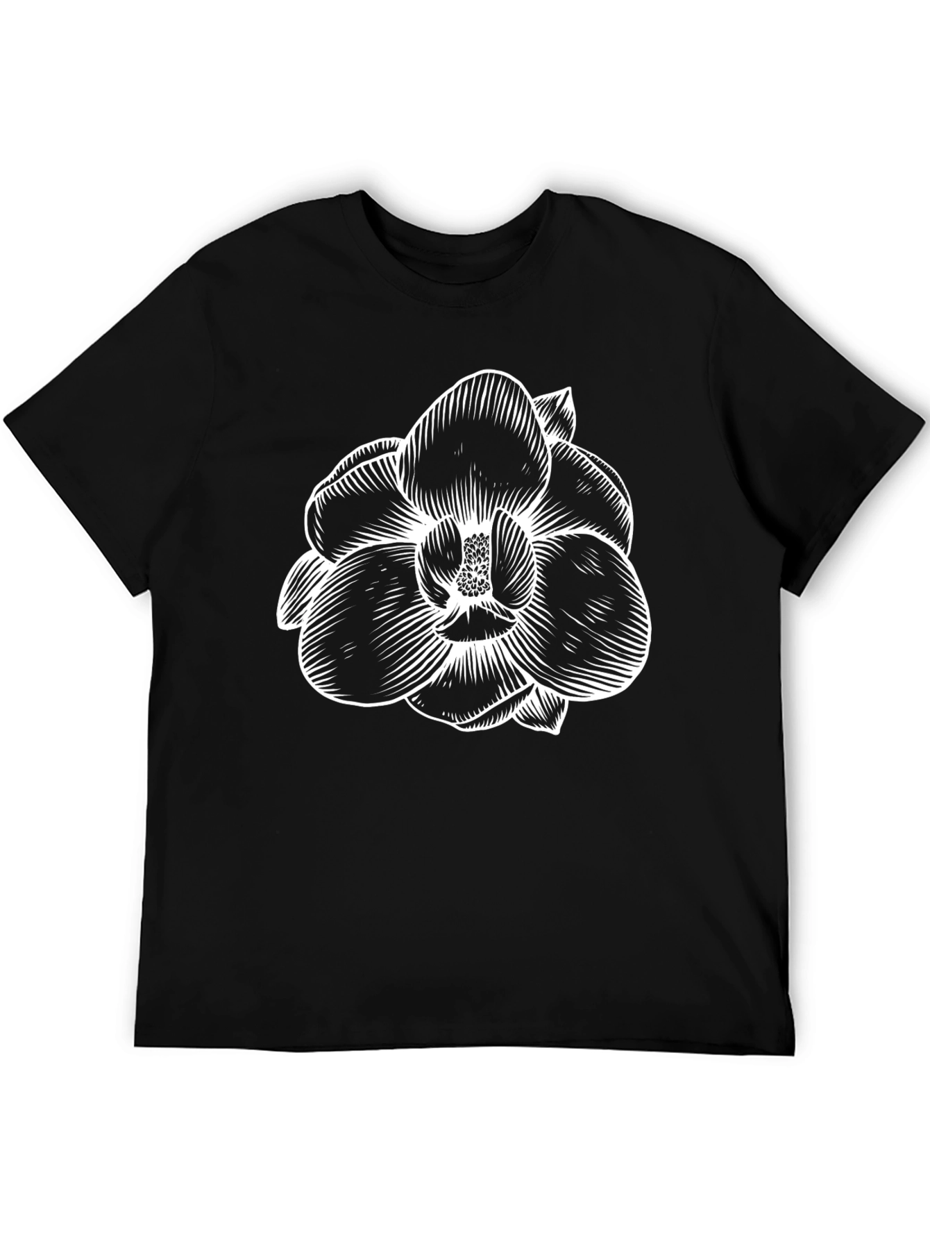 Black Floral Graphic Tee - Stylish Comfort