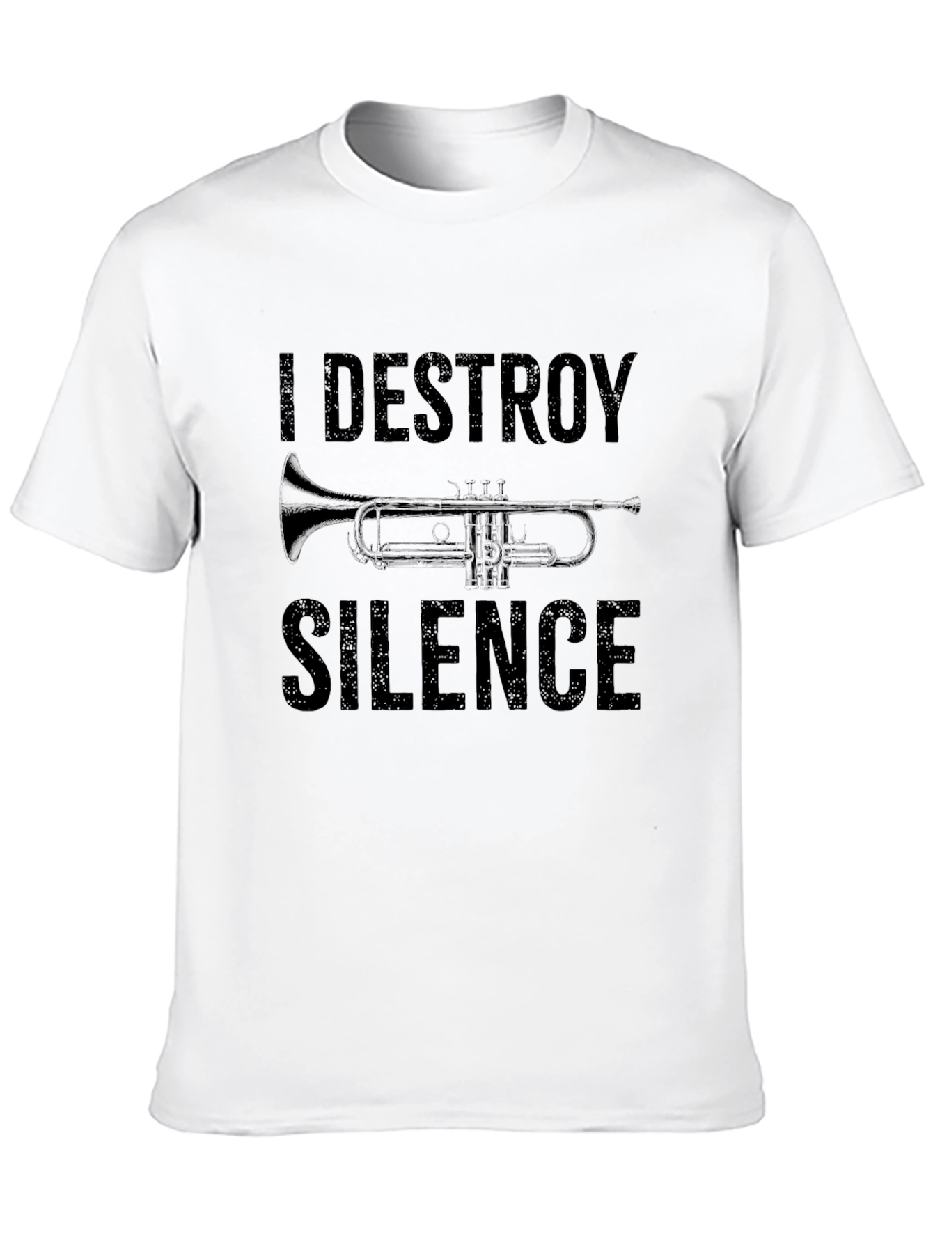 I Destroy Silence Trumpet T-Shirt - Music Lover Tee
