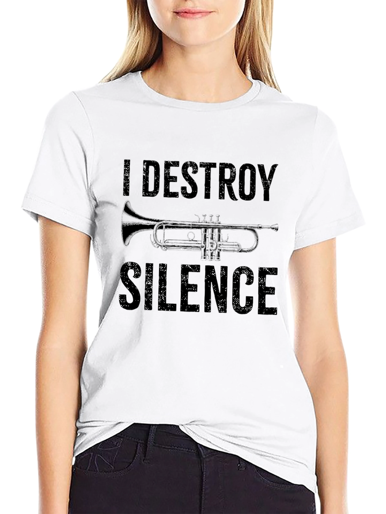I Destroy Silence Trumpet T-Shirt - Music Lover Tee