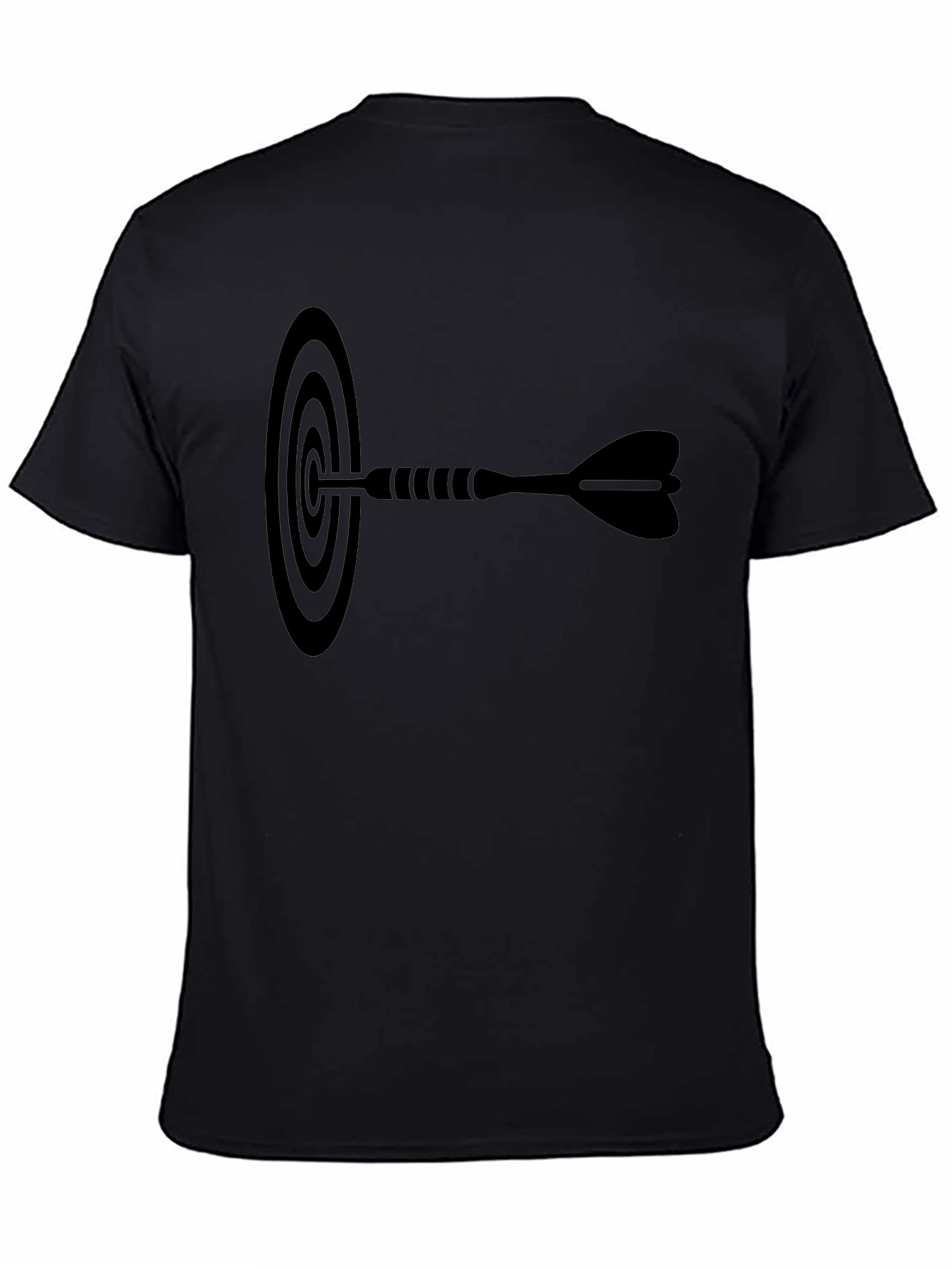 Dart Target Graphic Tee - Black Cotton T-Shirt