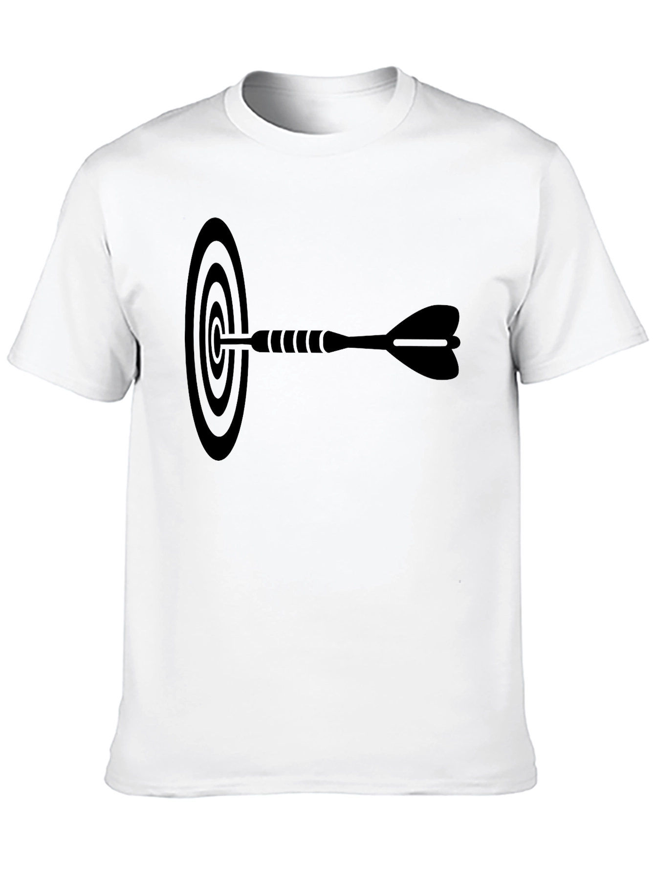 Dart Target Graphic Tee - Black Cotton T-Shirt