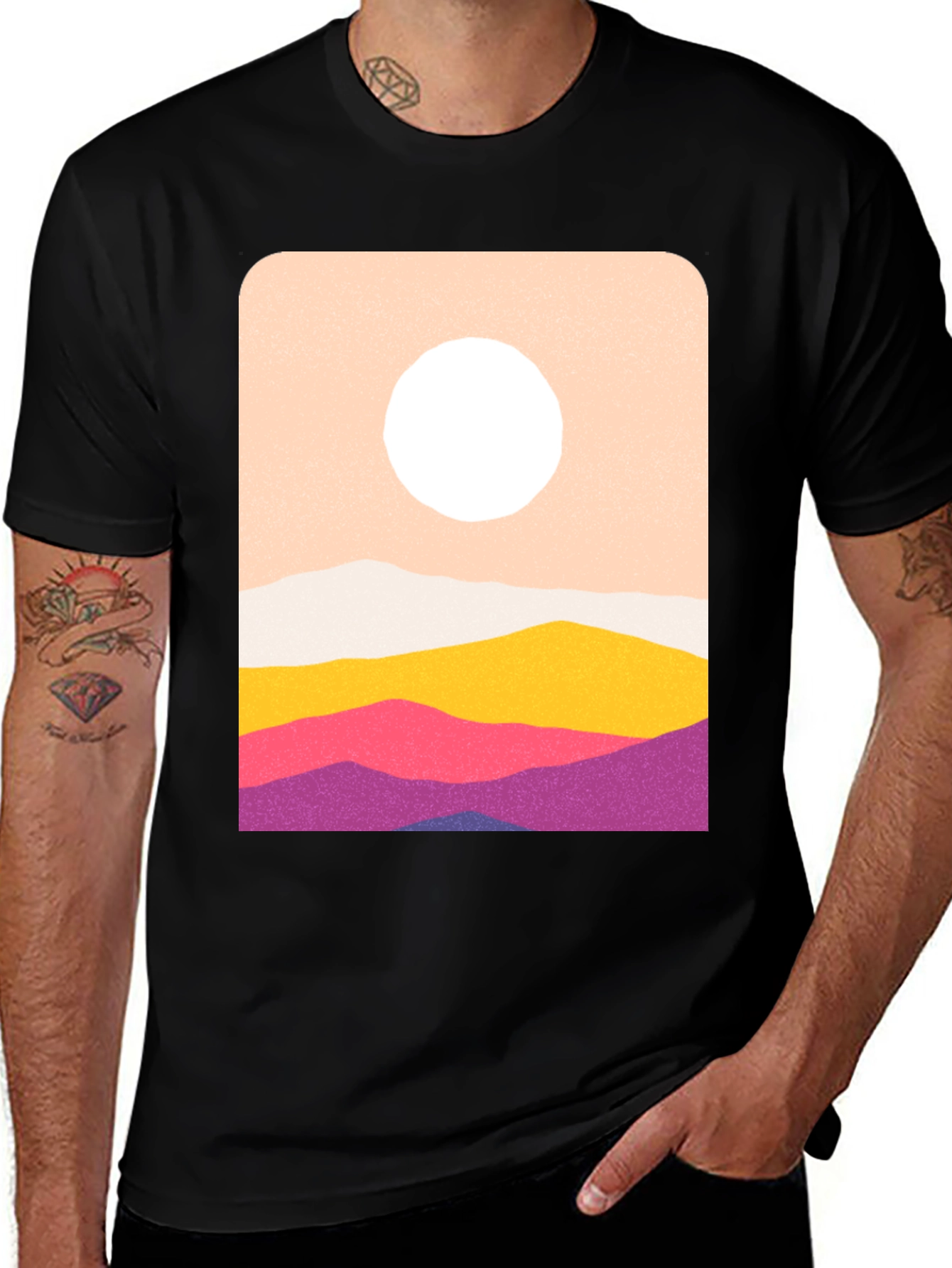 Abstract Mountain Range Graphic Tee