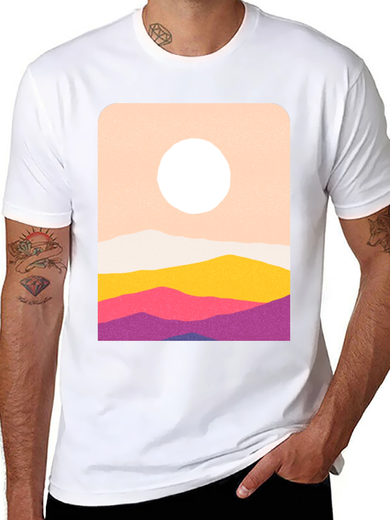 Abstract Mountain Range Graphic Tee