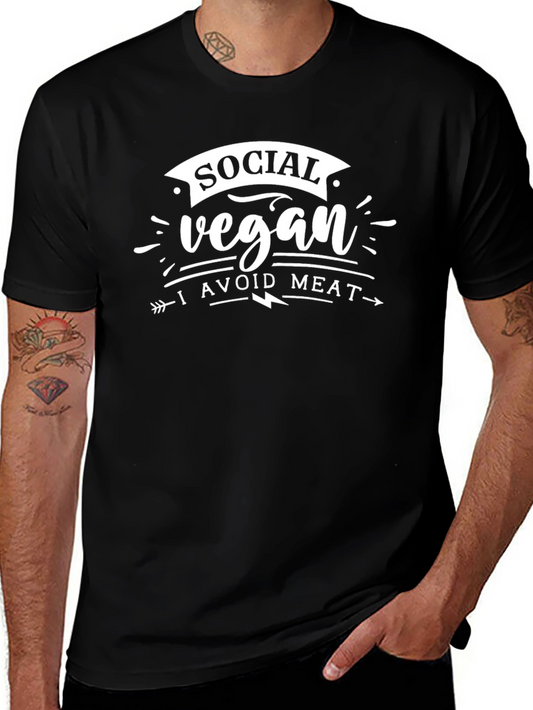 Social Vegan I Avoid Meat T-Shirt