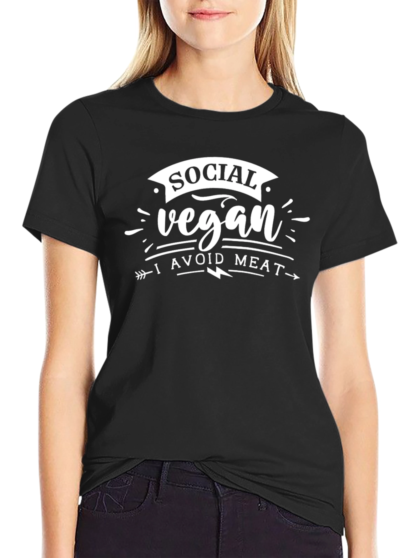 Social Vegan I Avoid Meat T-Shirt
