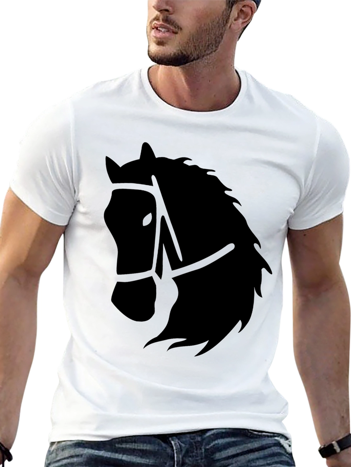 Horse Graphic Black T-Shirt