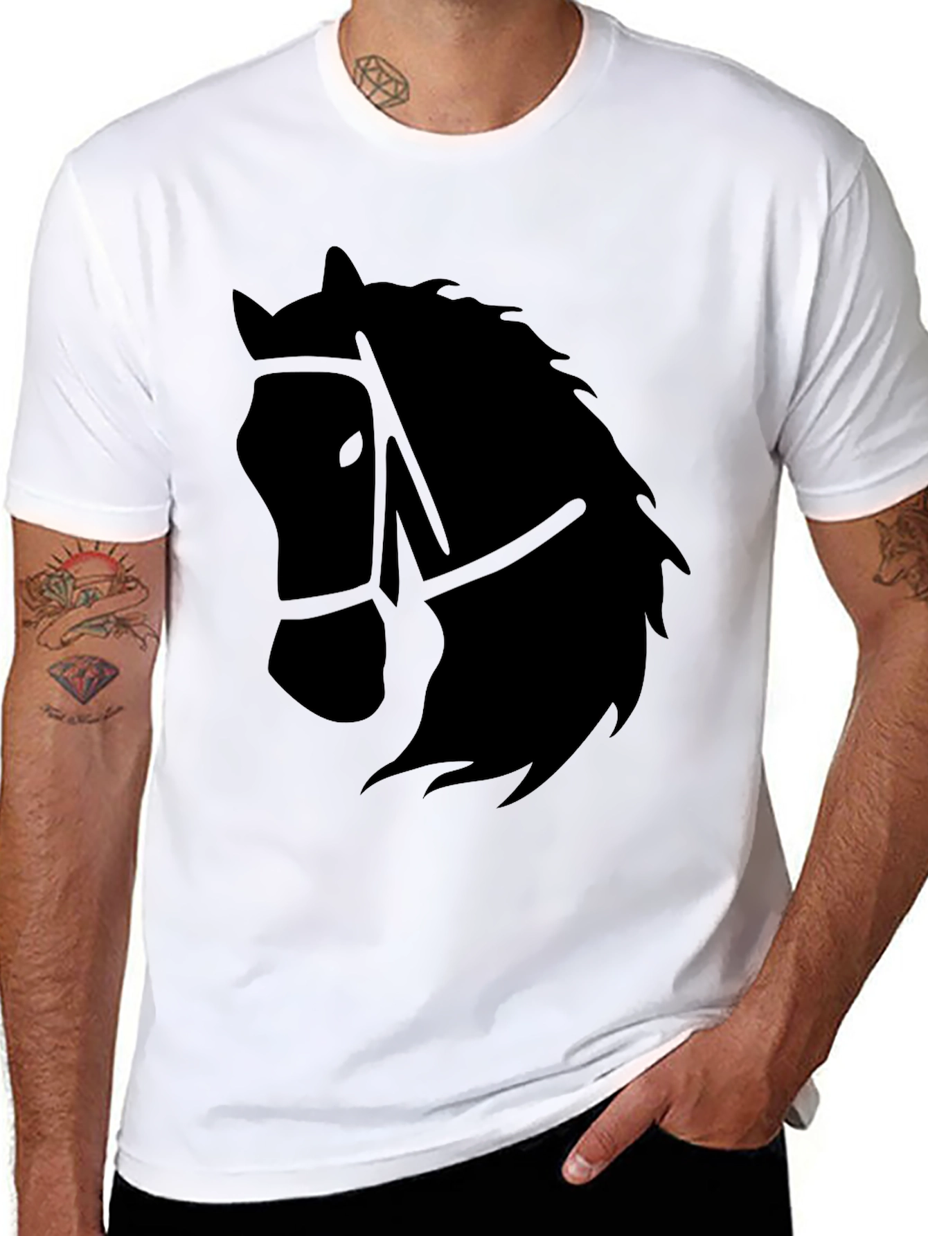 Horse Graphic Black T-Shirt