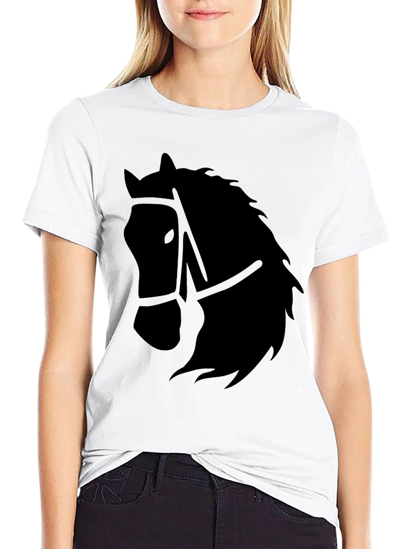 Horse Graphic Black T-Shirt