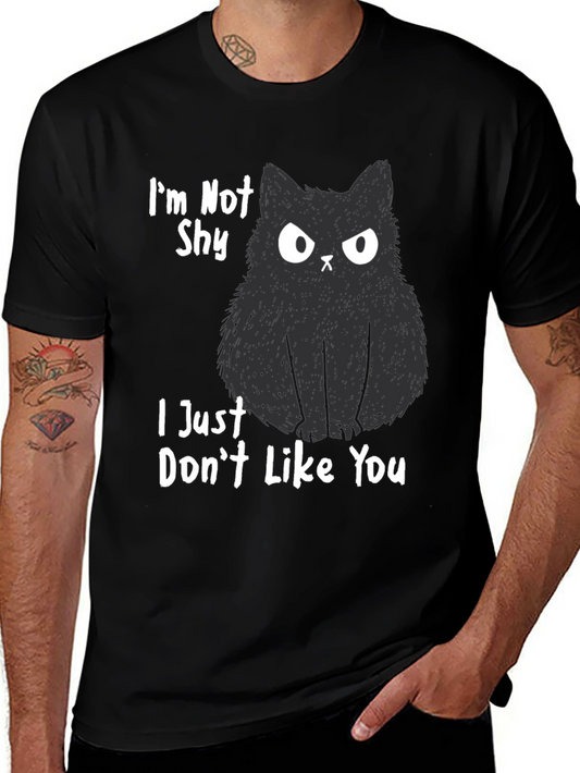 Funny Cat Graphic Tee - Im Not Shy I Just Dont Like You