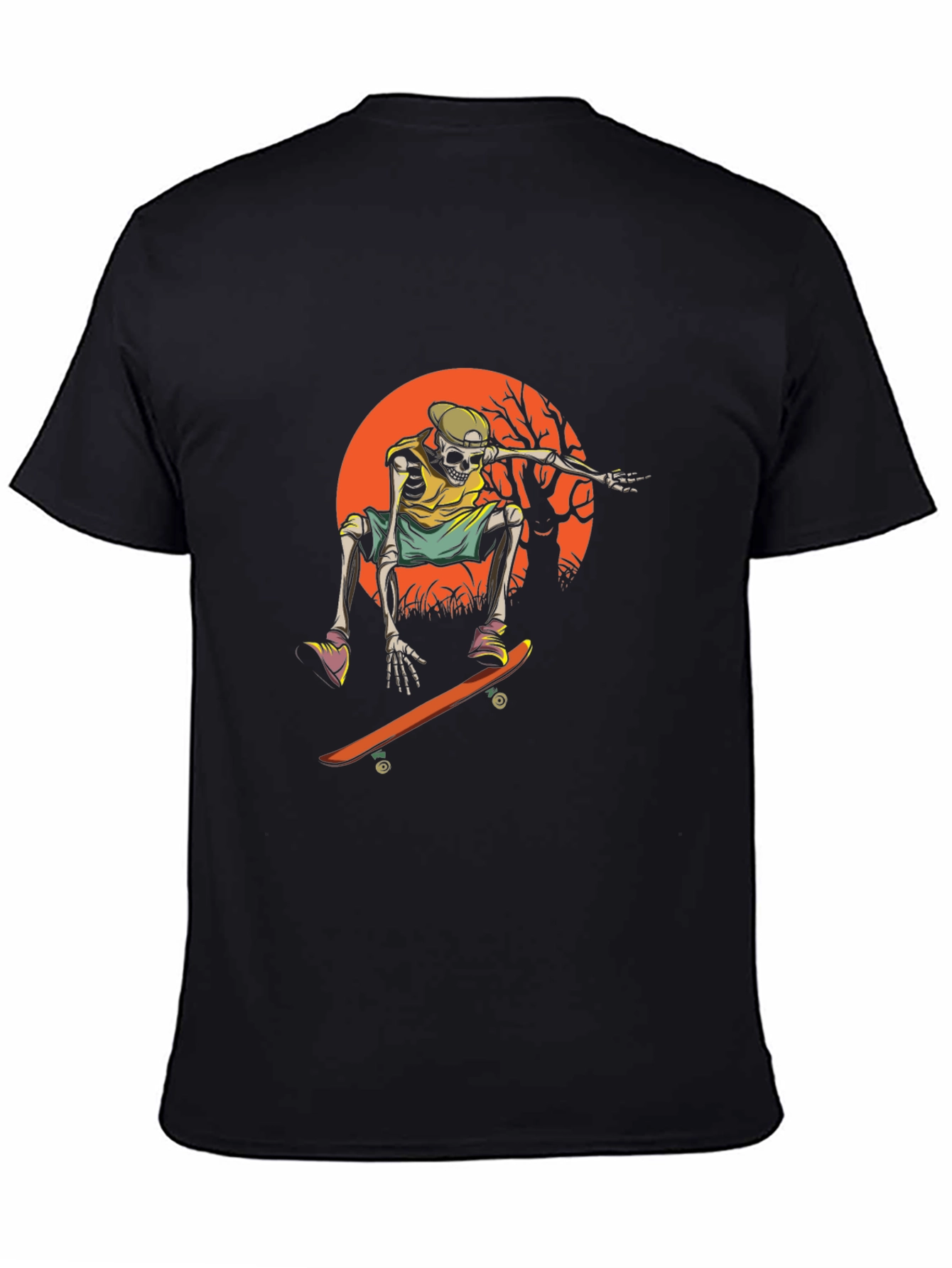 Skeleton Skateboarder Graphic Tee - Cool & Edgy Design