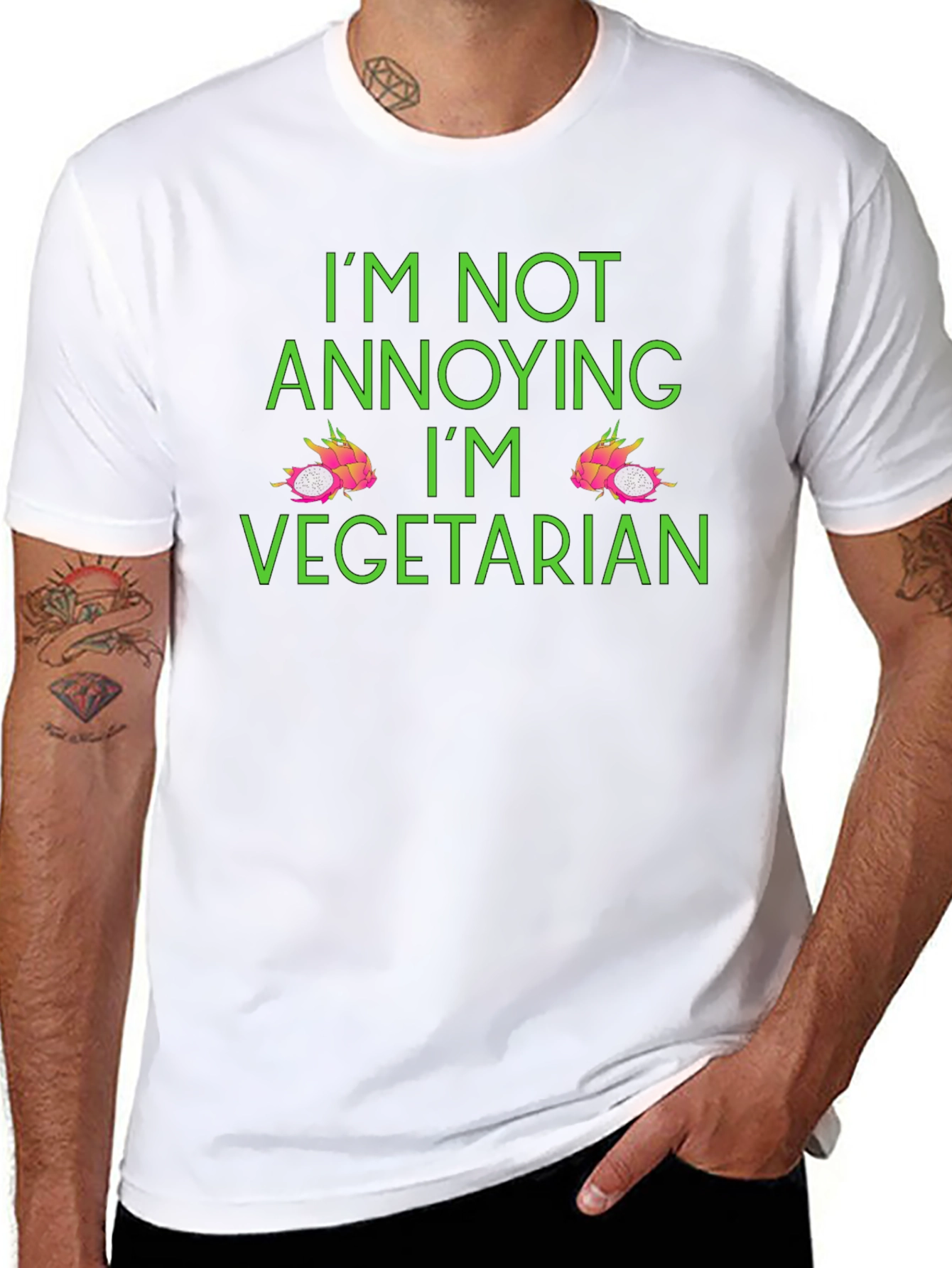 Vegetarian Dragon Fruit Graphic T-Shirt