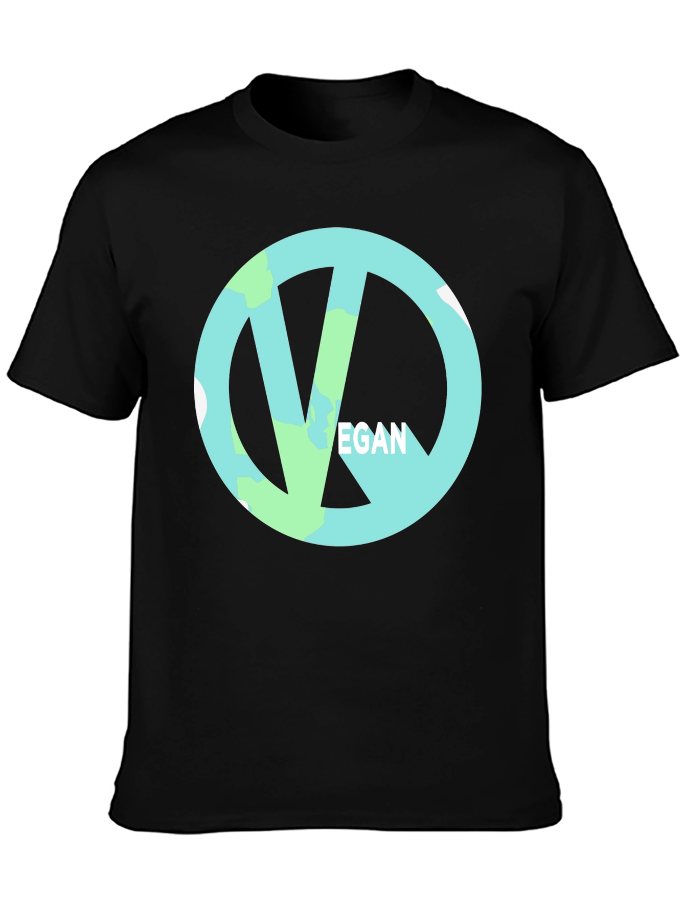 Vegan Symbol Black Tee - Ethical & Stylish