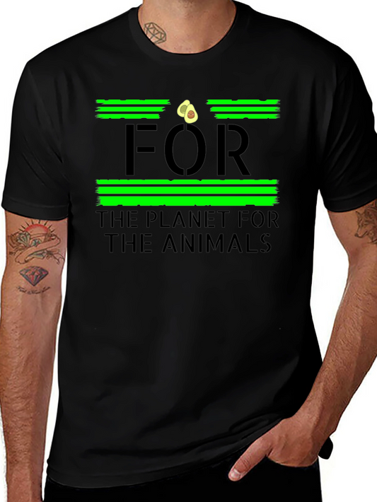 Vegan Avocado T-Shirt - For the Planet For the Animals Tee