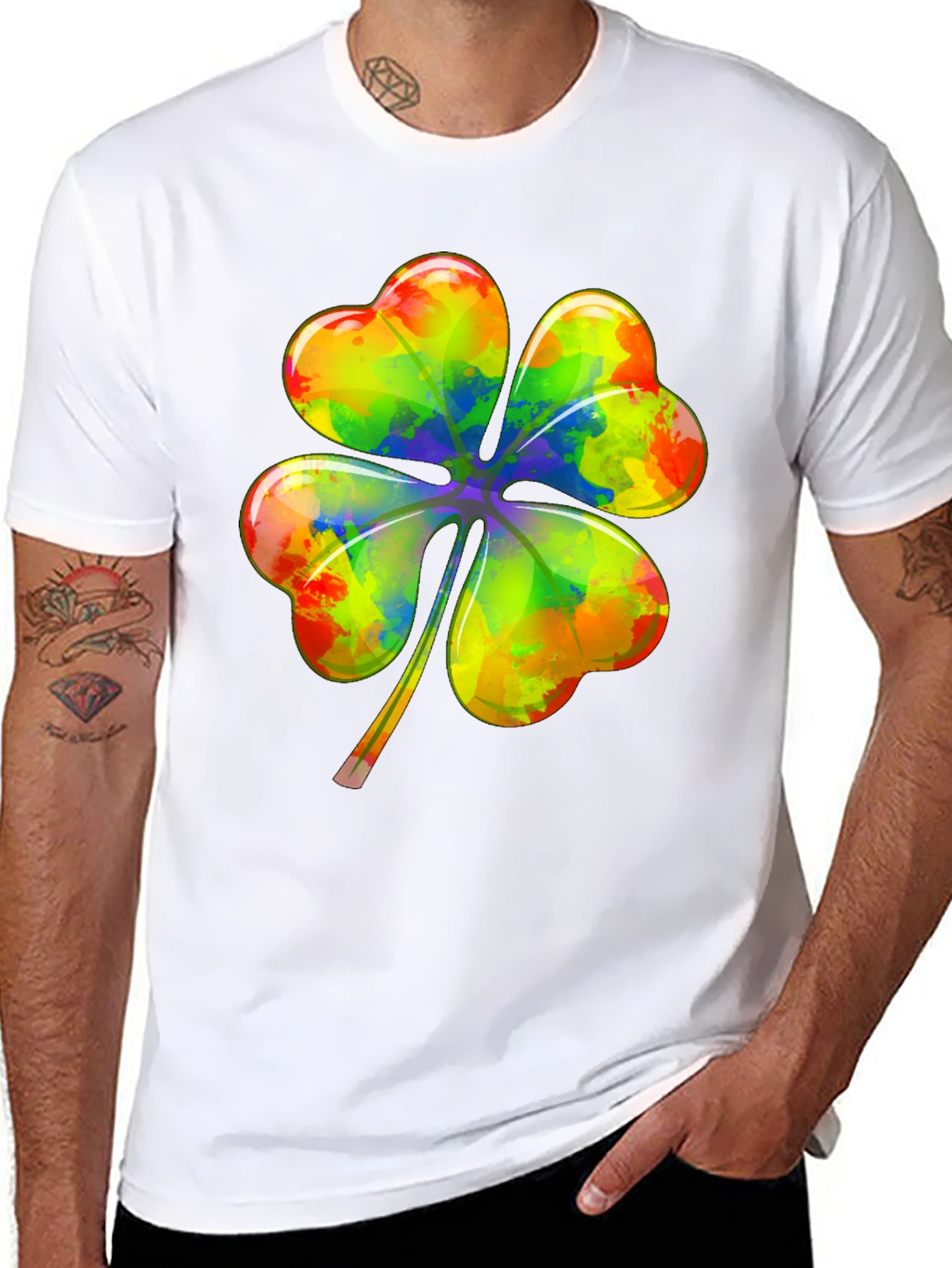 Rainbow Shamrock T-Shirt - Lucky St. Patricks Day Tee