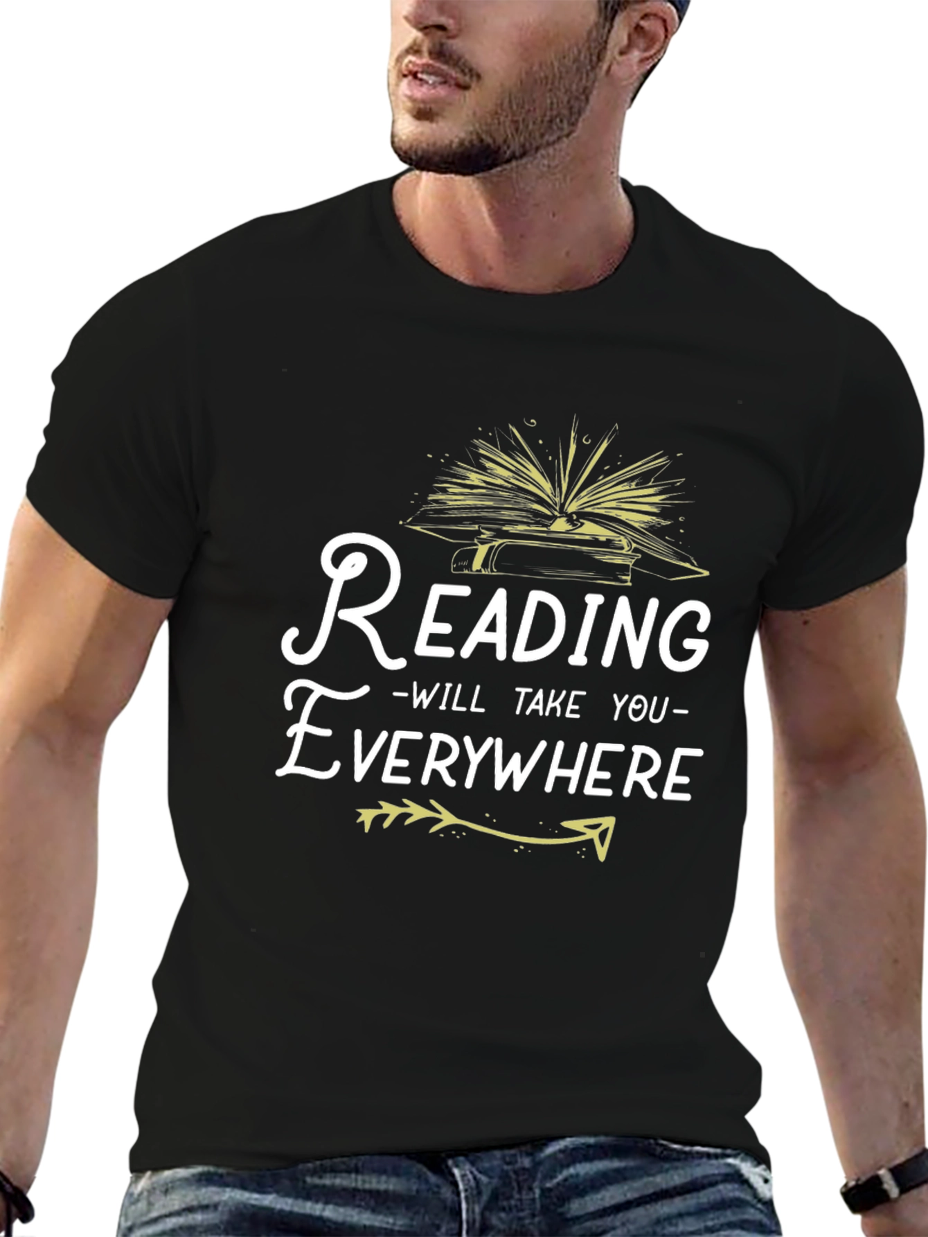 Reading Takes You Everywhere Black T-Shirt