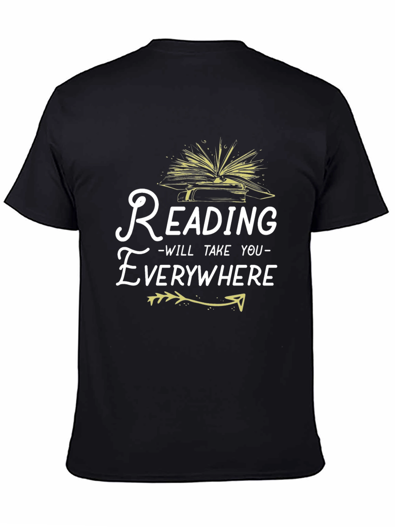 Reading Takes You Everywhere Black T-Shirt