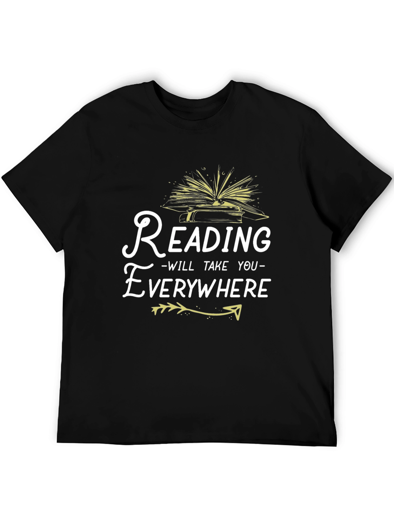 Reading Takes You Everywhere Black T-Shirt