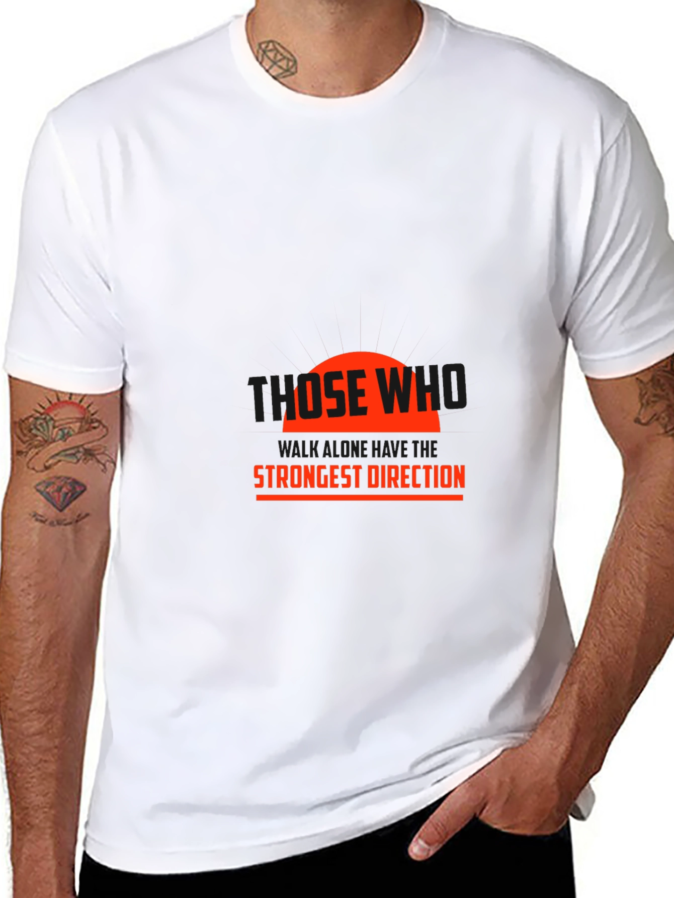 Statement Black T-Shirt: Those Who Strongest Direction