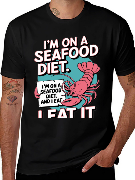 Seafood Diet T-Shirt - Funny Lobster Graphic Tee
