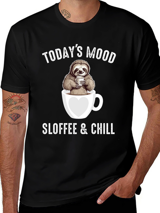 Sloffee & Chill Sloth Coffee Lover T-Shirt
