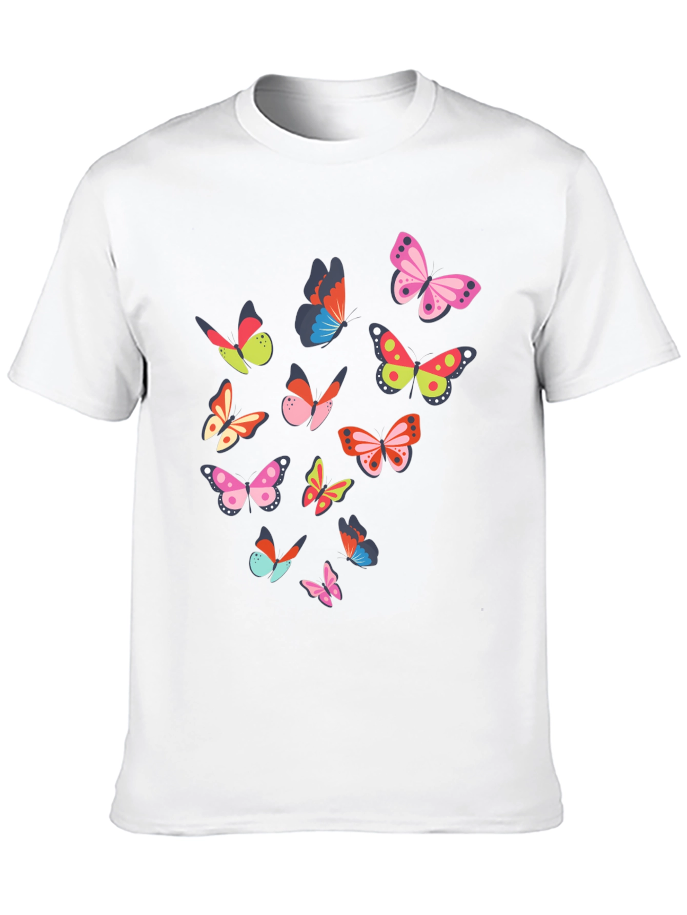 Butterfly Print Black T-Shirt