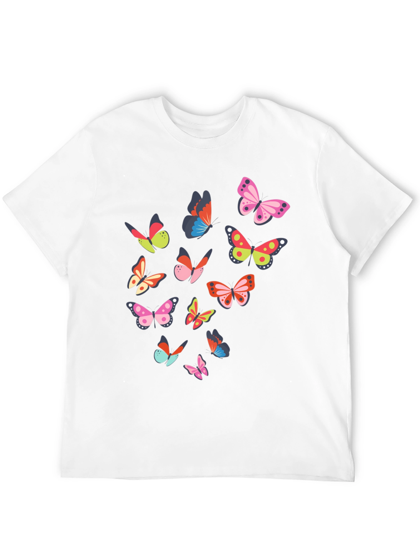 Butterfly Print Black T-Shirt