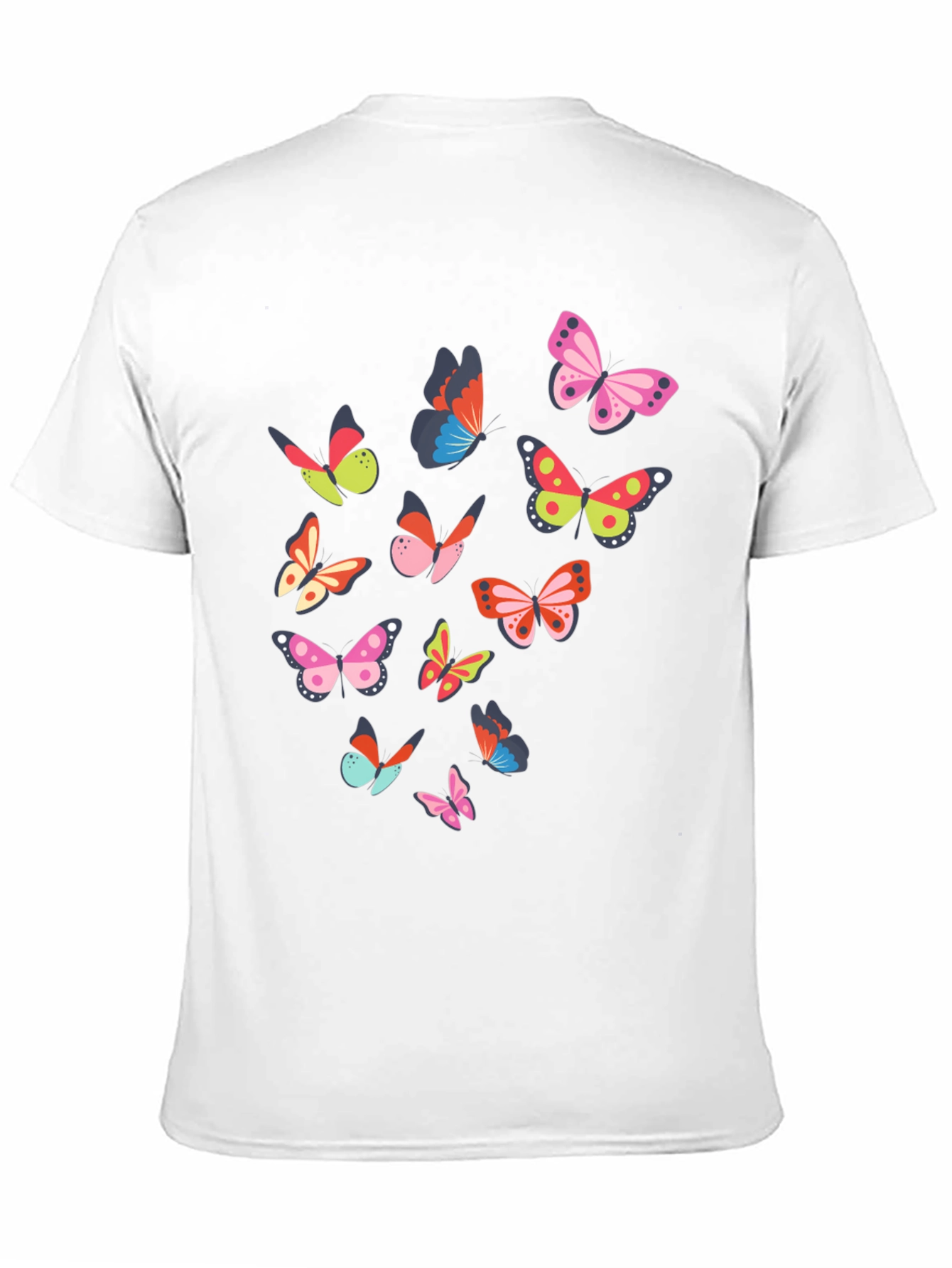 Butterfly Print Black T-Shirt