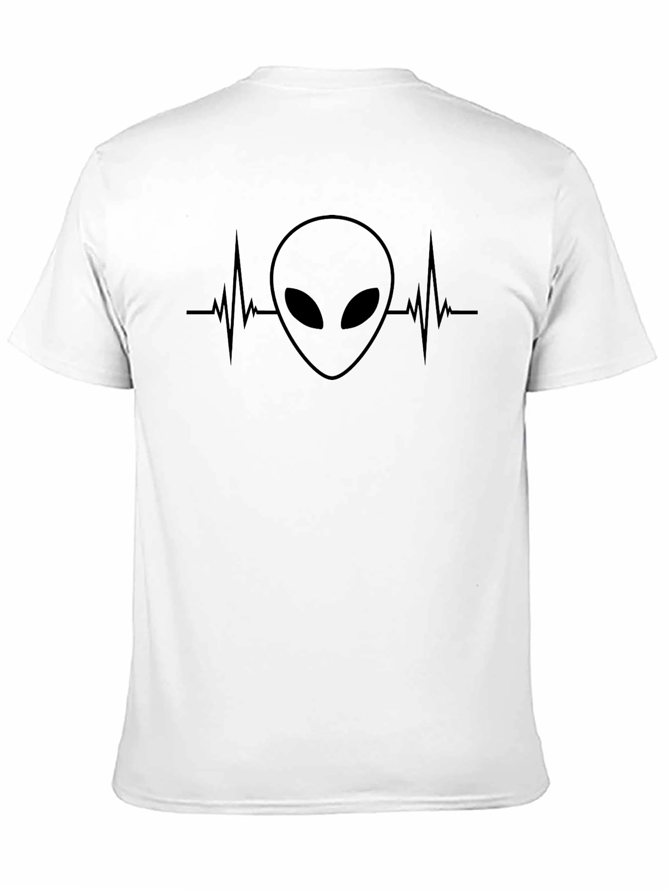 Alien Heartbeat Graphic Black T-Shirt