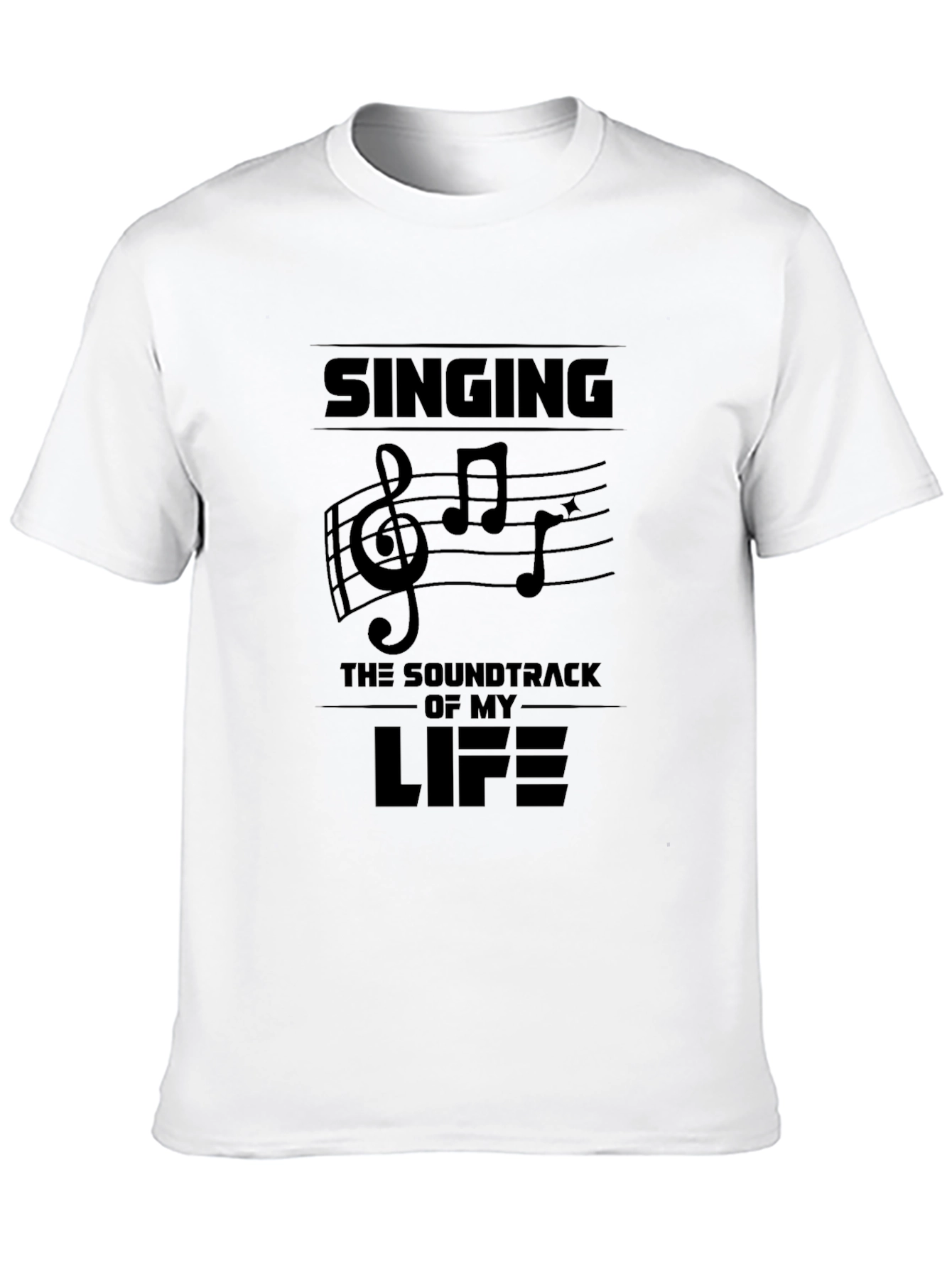 Singing Soundtrack of My Life Black T-Shirt