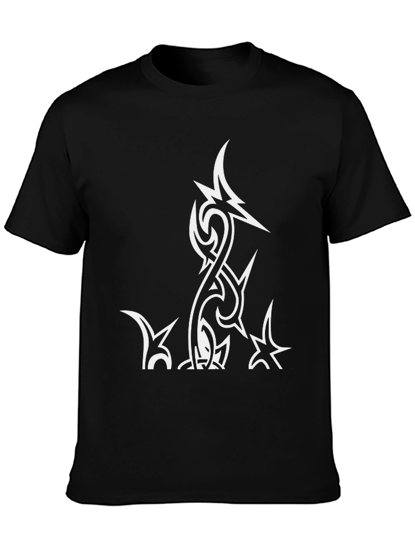 Tribal Design Black T-Shirt