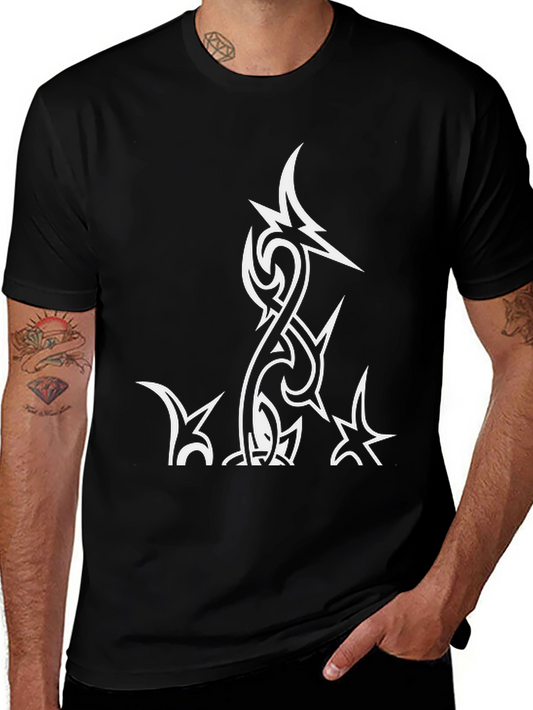 Tribal Design Black T-Shirt