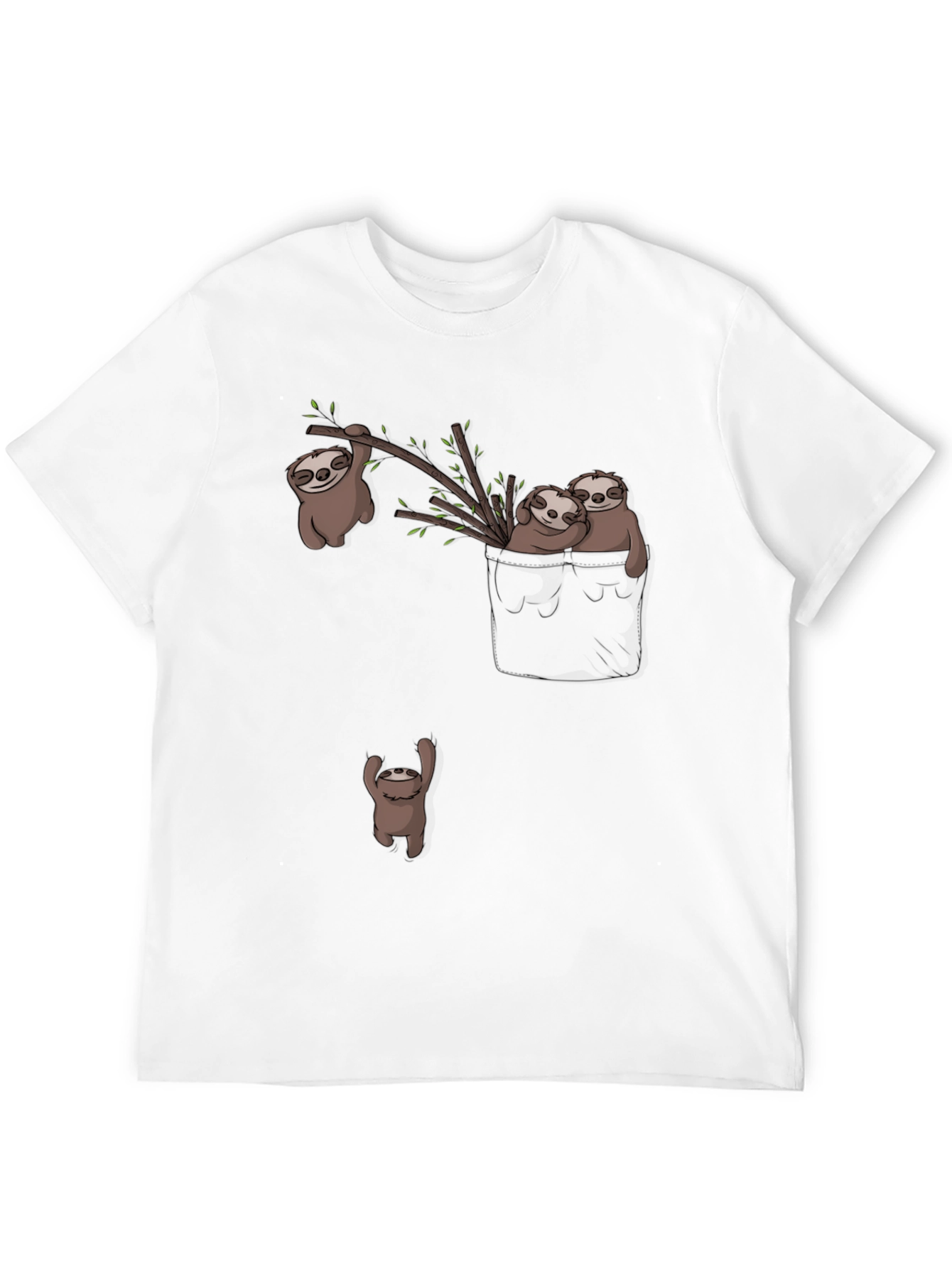 Sloth Pocket T-Shirt: Cute & Funny