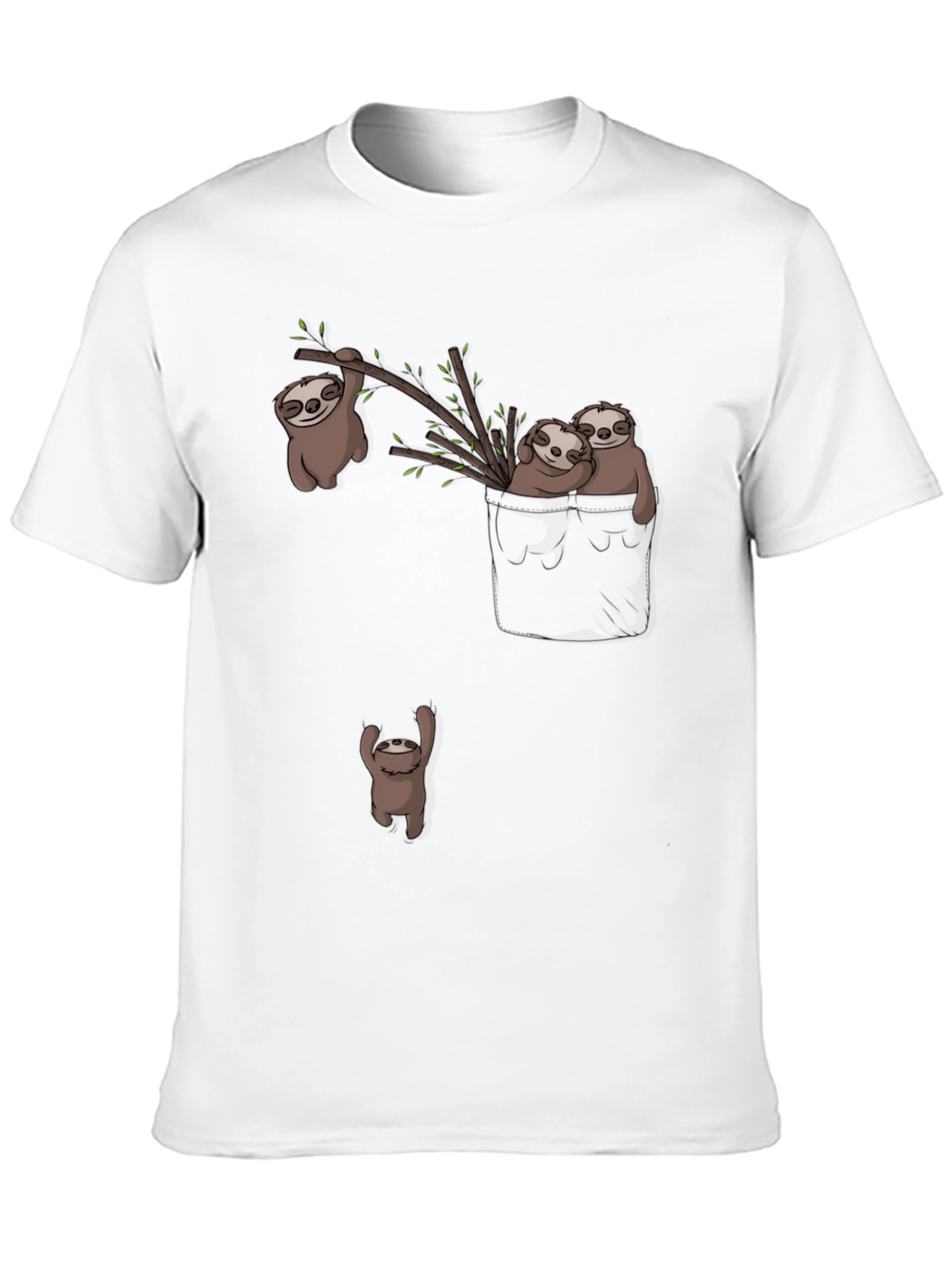 Sloth Pocket T-Shirt: Cute & Funny