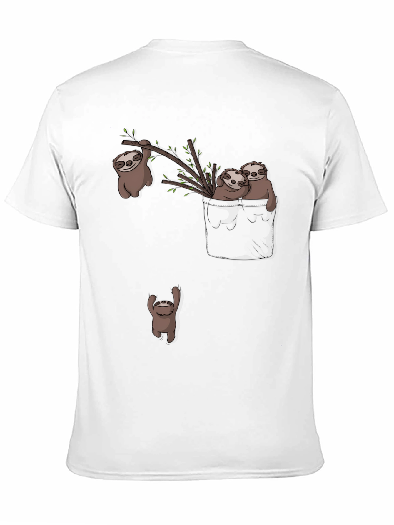 Sloth Pocket T-Shirt: Cute & Funny