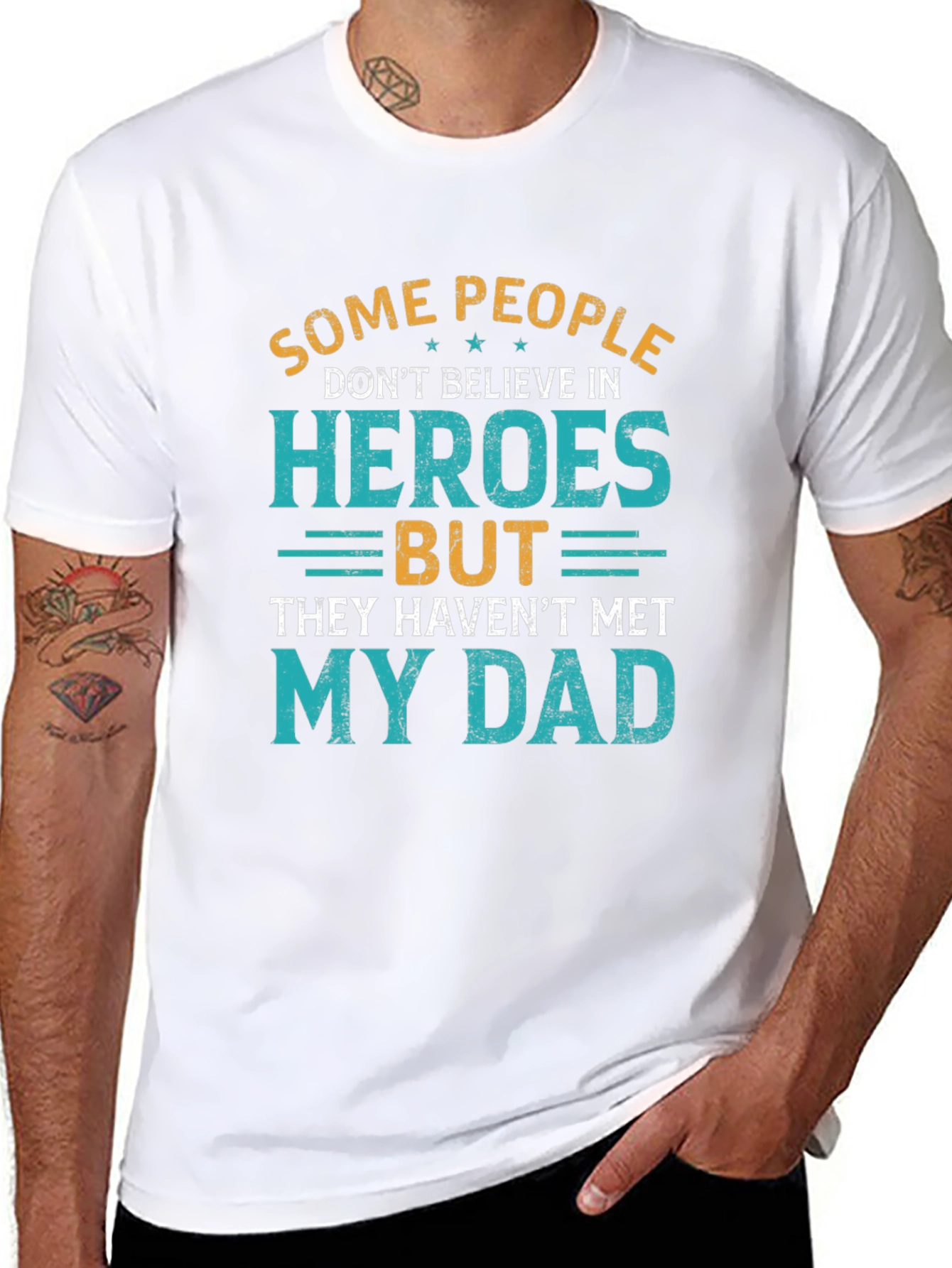 Heroes Dad T-Shirt - Fathers Day Tee