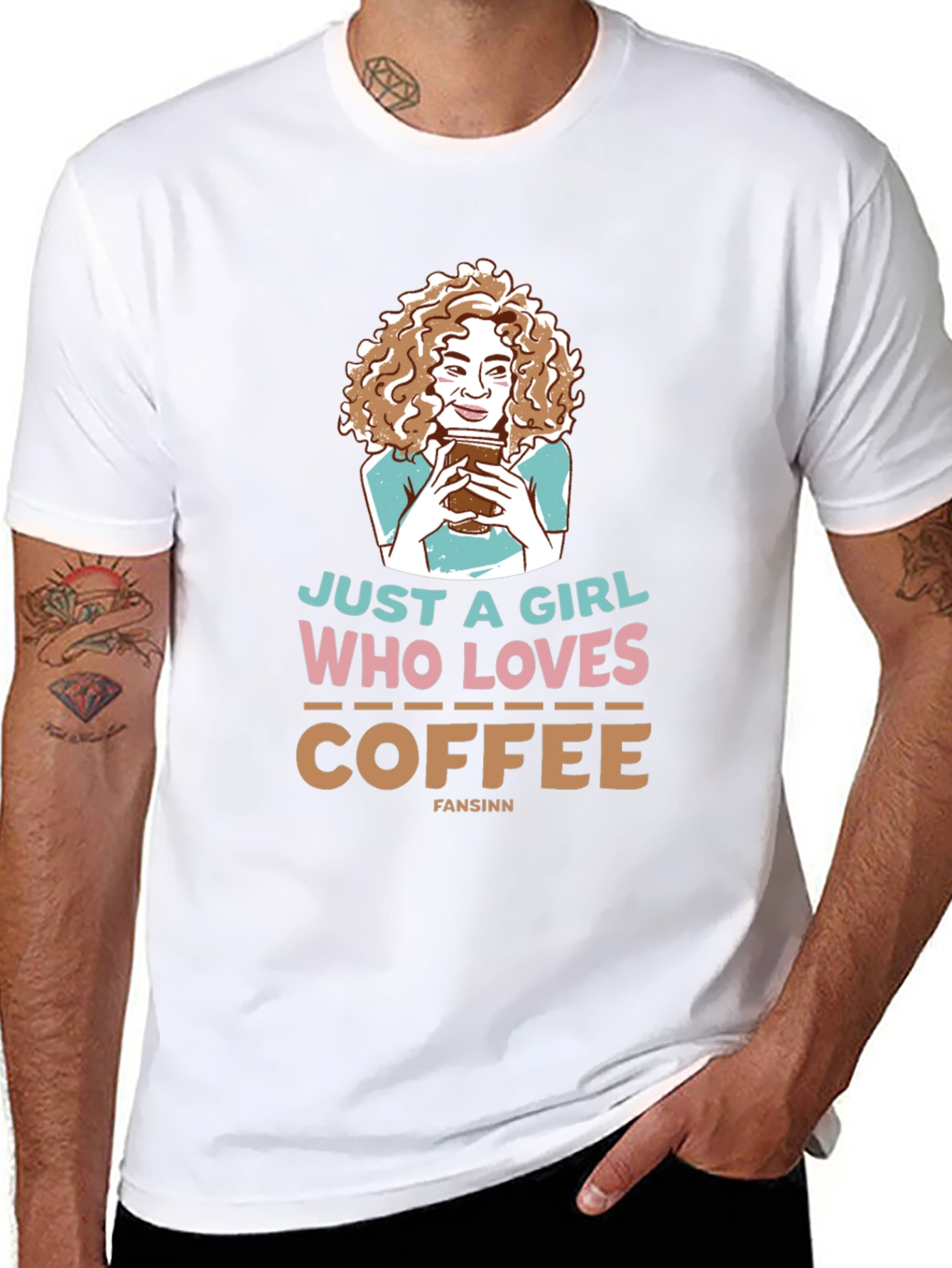 Just A Girl Who Loves Coffee Black T-Shirt