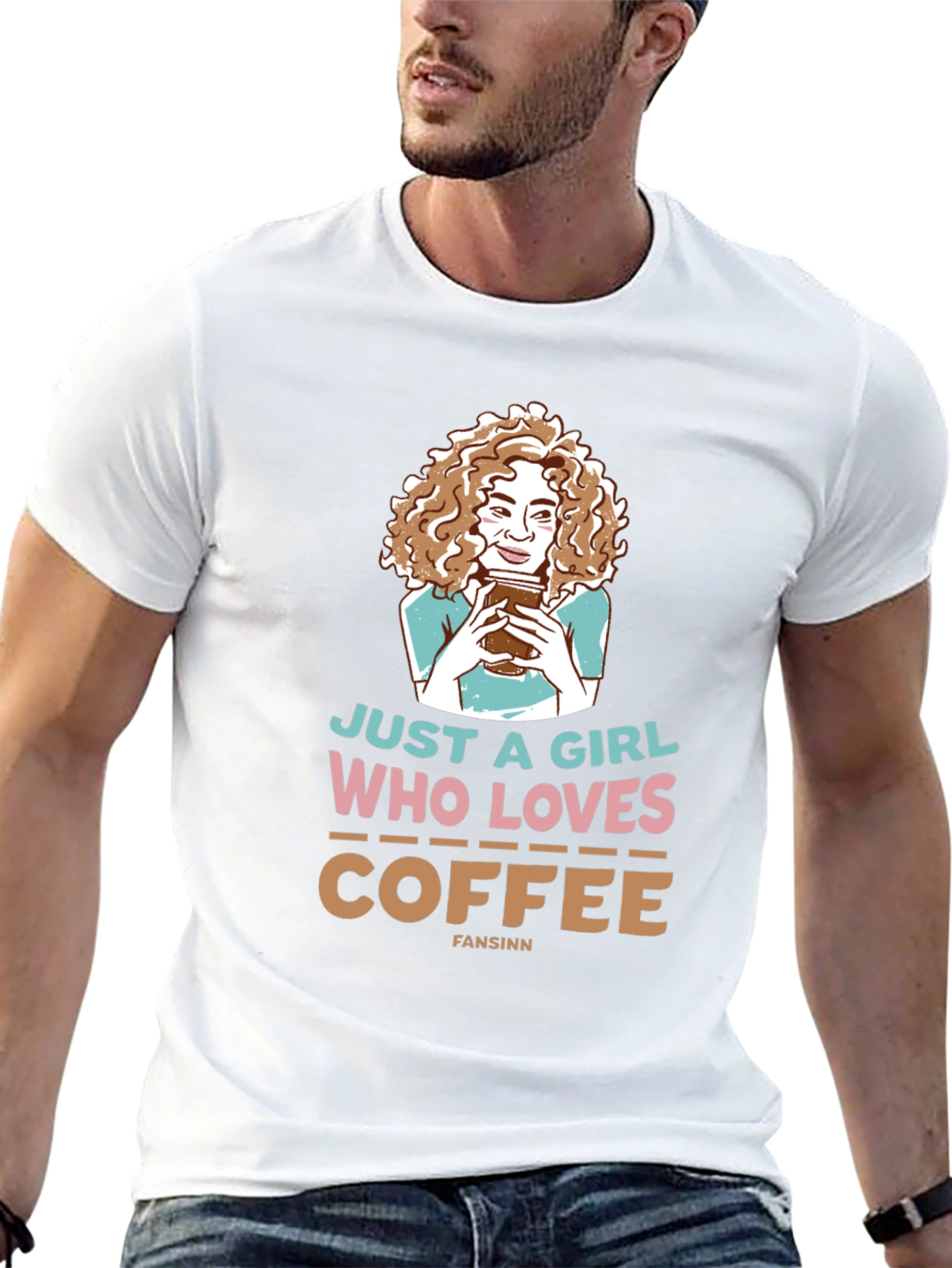 Just A Girl Who Loves Coffee Black T-Shirt