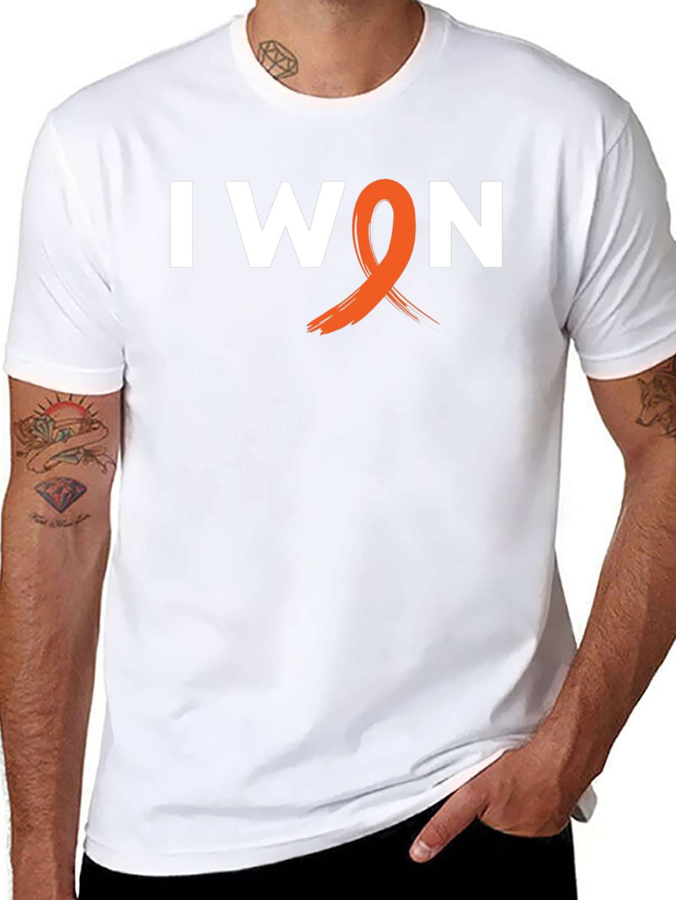 I WON Awareness Ribbon Graphic Tee - Black