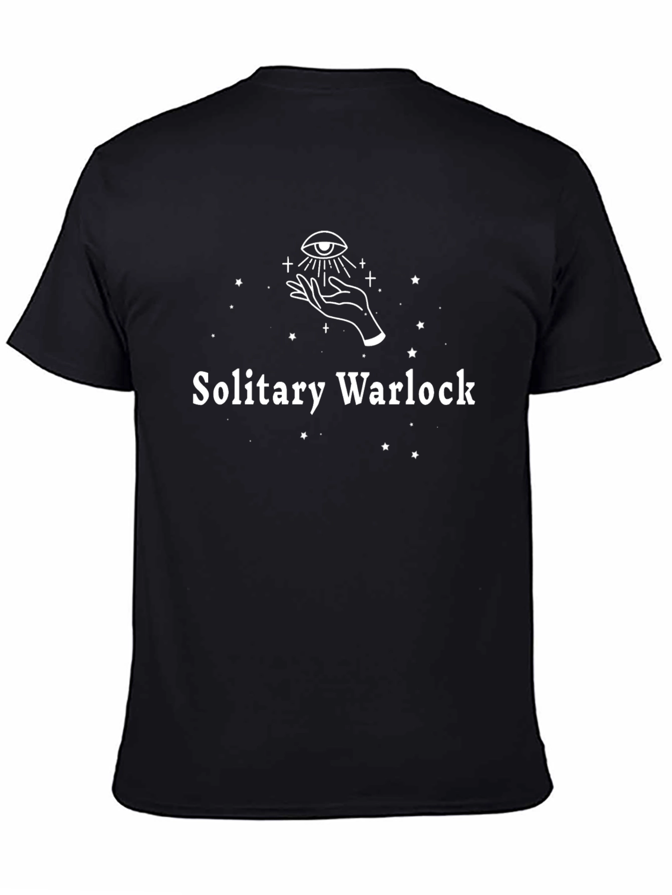 Solitary Warlock Graphic T-Shirt - Black