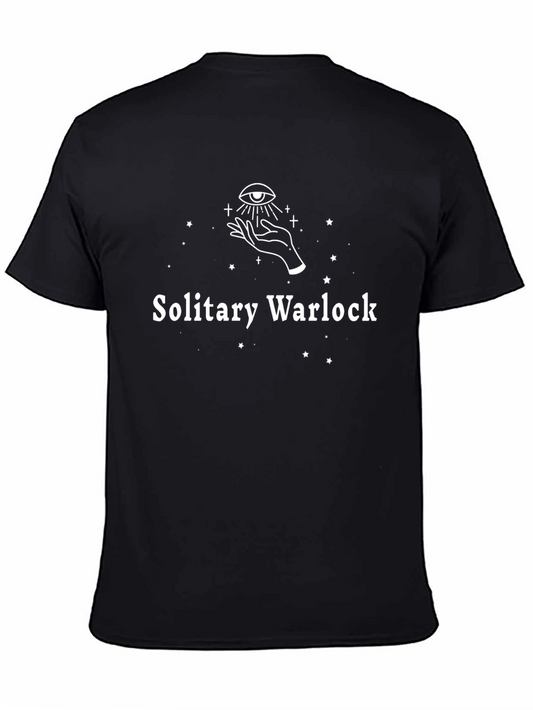 Solitary Warlock Graphic T-Shirt - Black