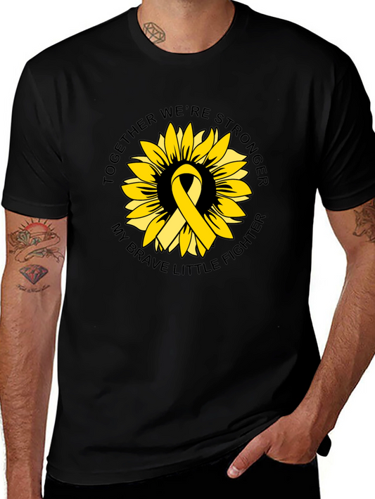 Sunflower Ribbon Graphic T-Shirt - Brave Fighter