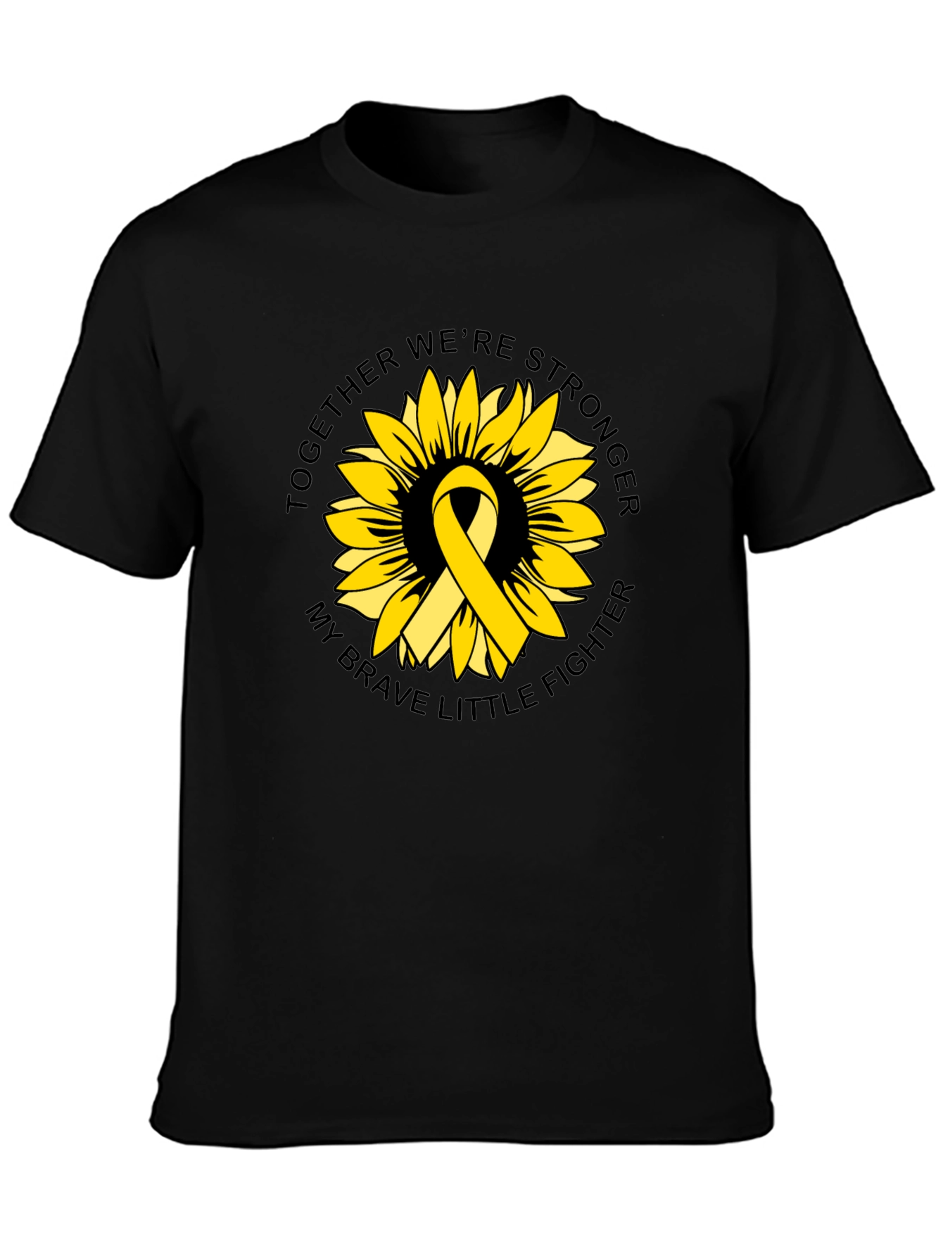 Sunflower Ribbon Graphic T-Shirt - Brave Fighter