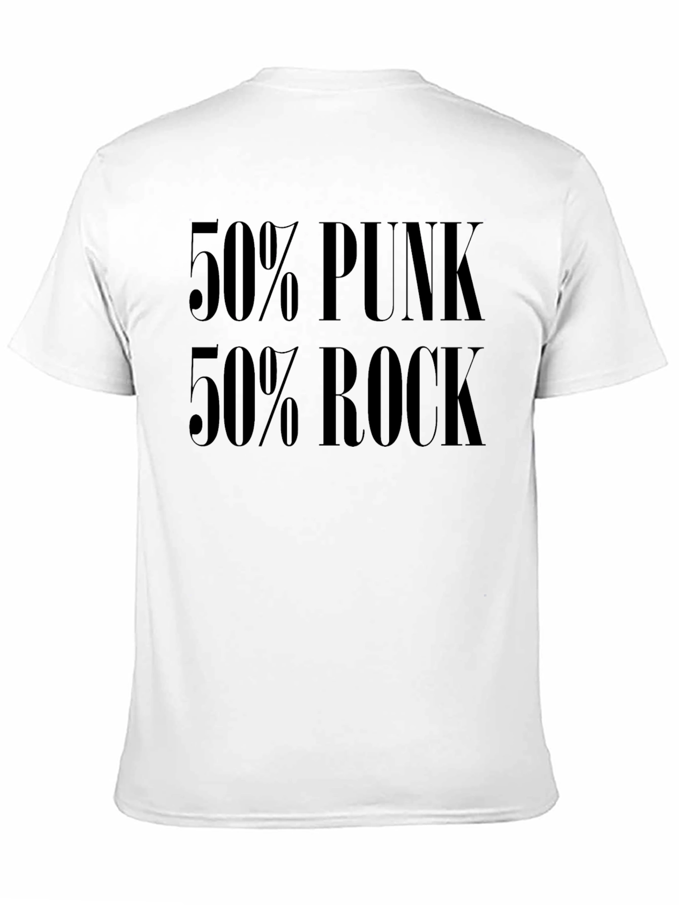 50% Punk 50% Rock Graphic Tee - Black