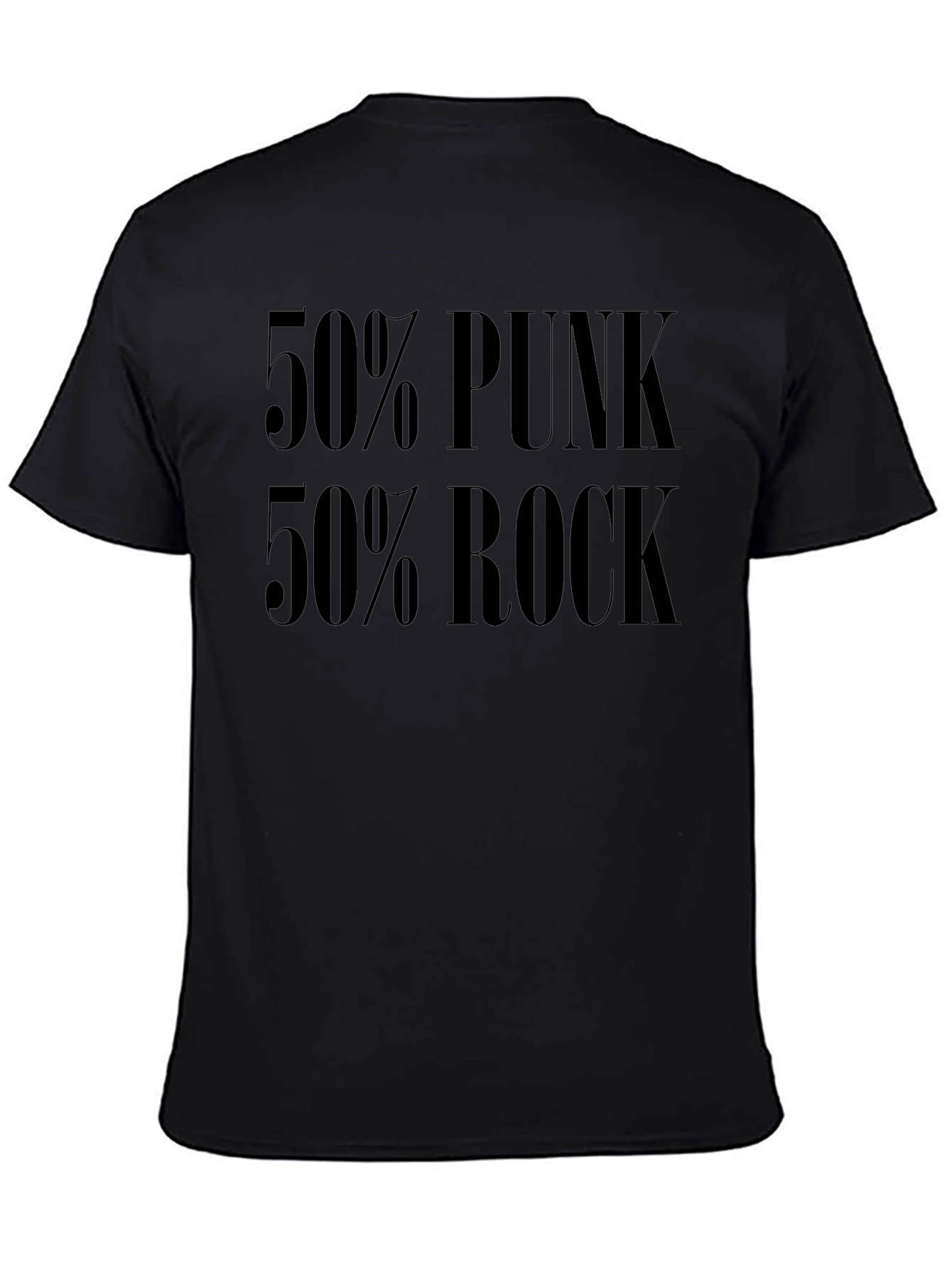 50% Punk 50% Rock Graphic Tee - Black