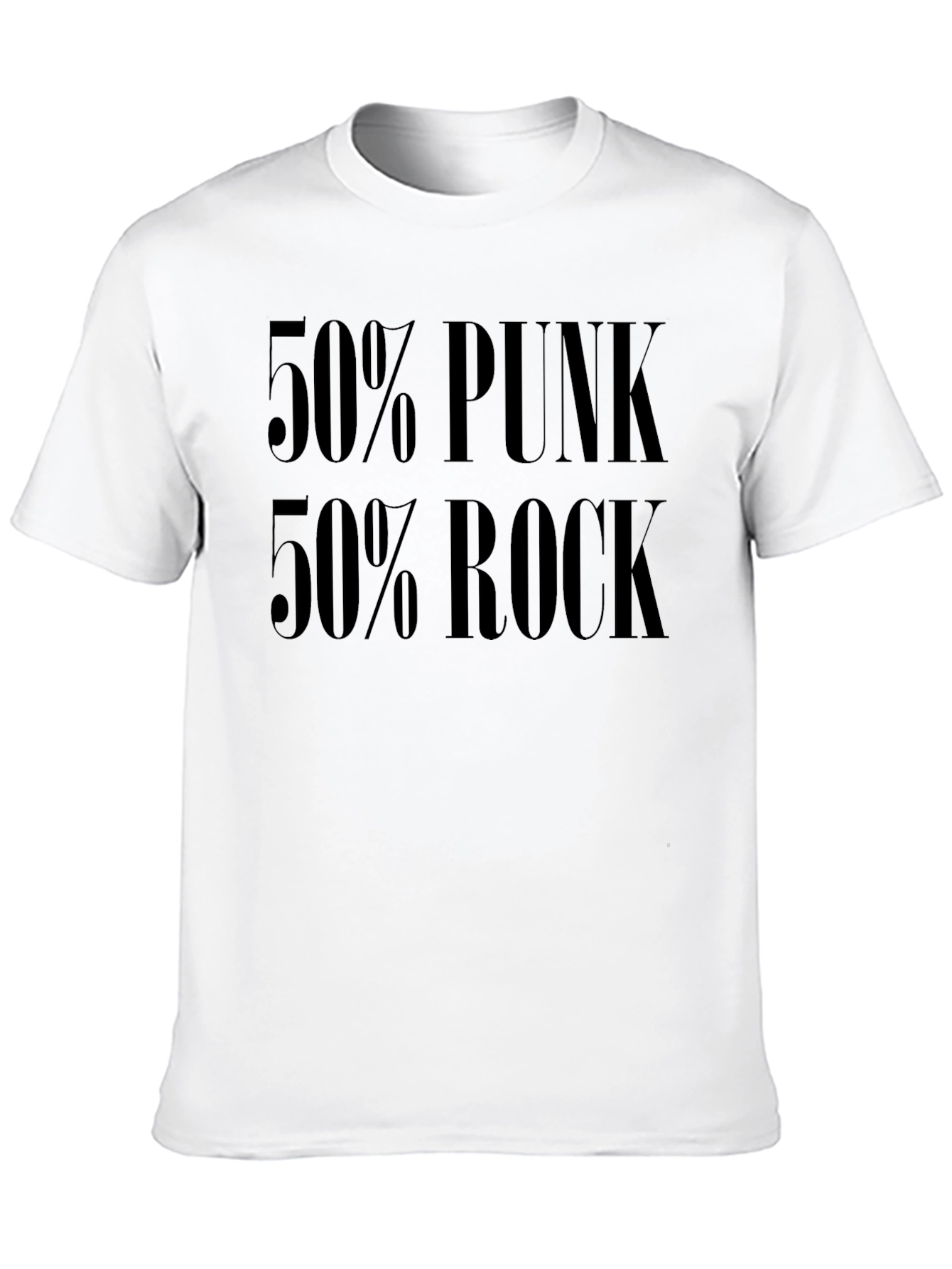 50% Punk 50% Rock Graphic Tee - Black