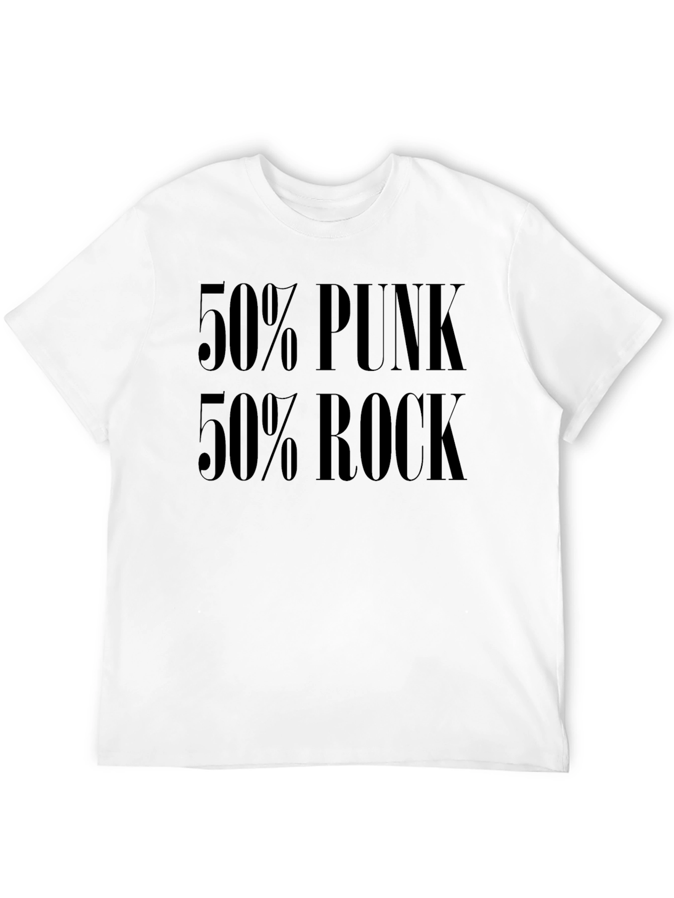 50% Punk 50% Rock Graphic Tee - Black