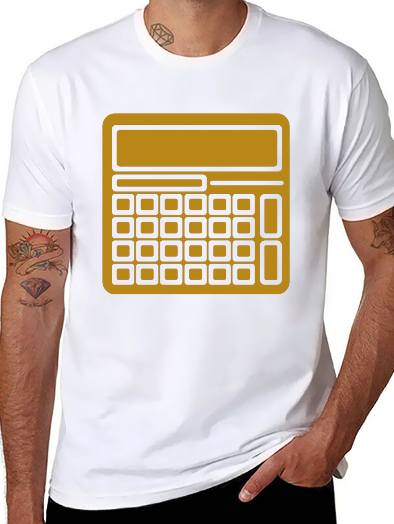 Calculator Graphic Tee - Black