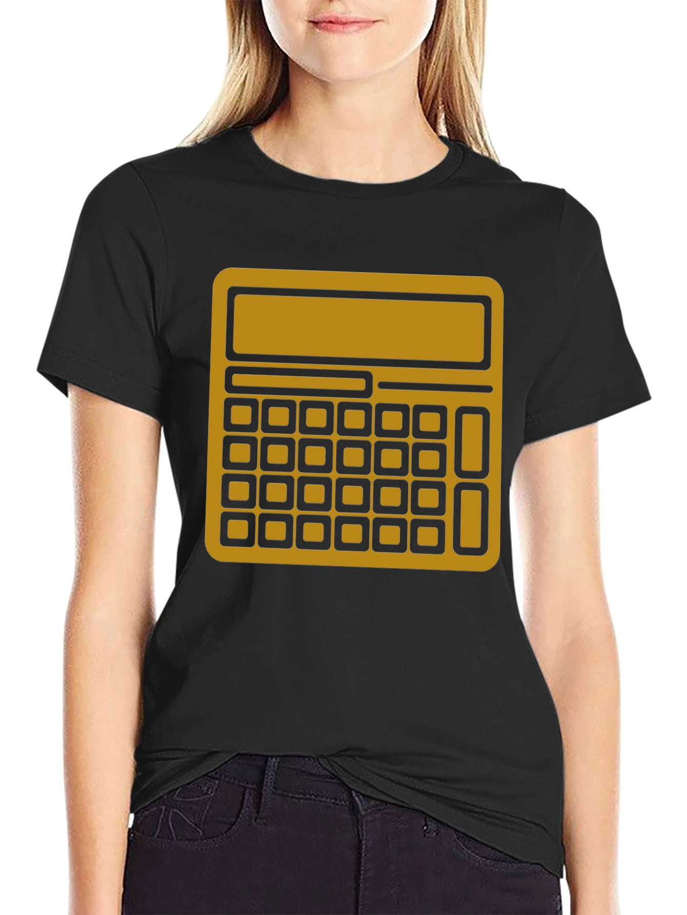 Calculator Graphic Tee - Black