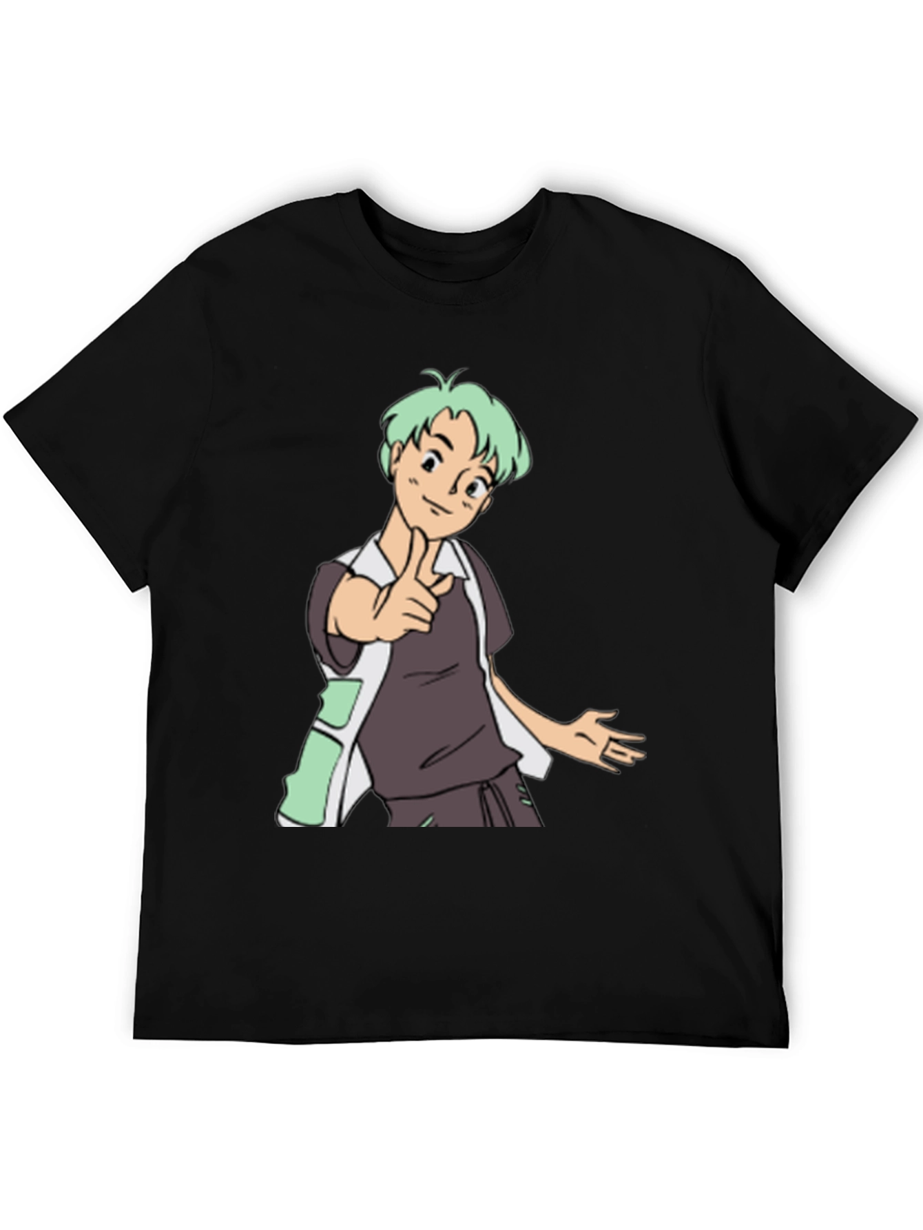 Anime Character Graphic Tee - Black Unisex T-Shirt
