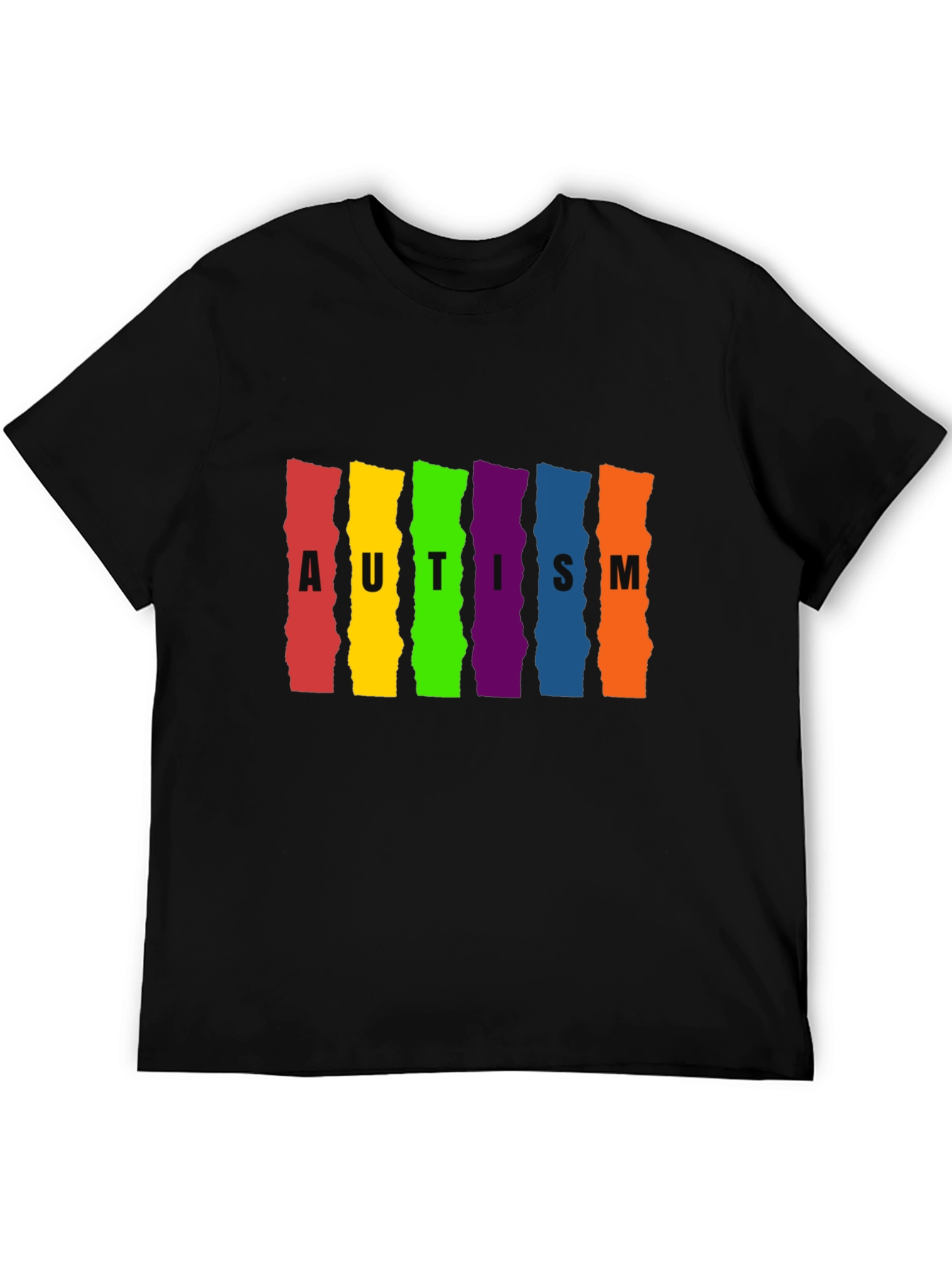 Autism Awareness Rainbow Striped T-Shirt